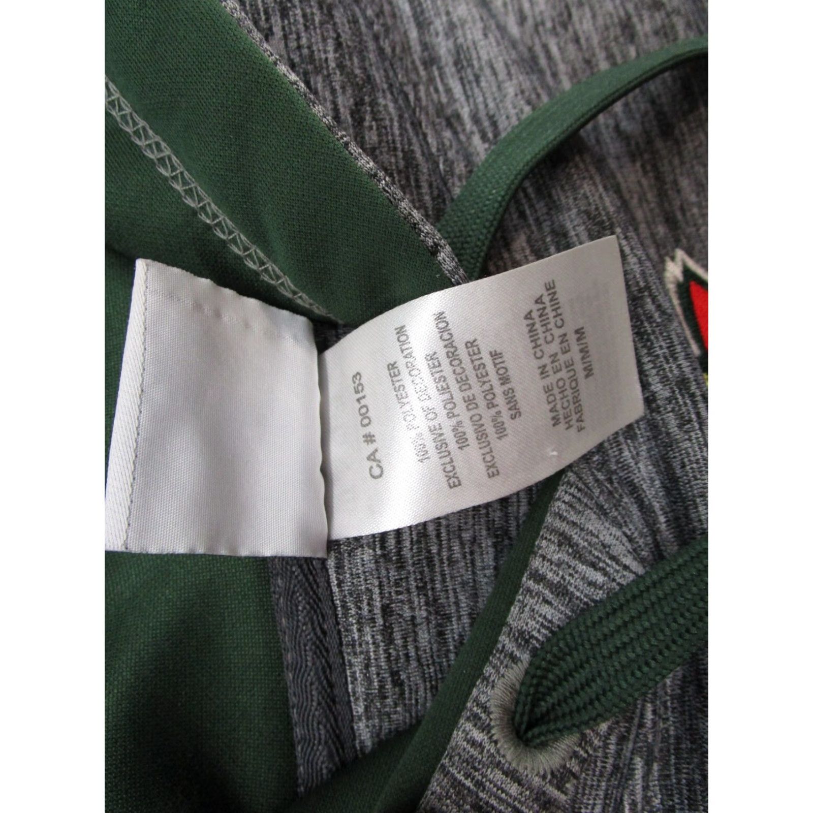 NHL NHL Minnesota Wild Hoodie Embroidered Sweatshirt Men’s Size M Gray Sports Pullover All Seasons Hooded Size US M / EU 48-50 / 2 - 4 Thumbnail