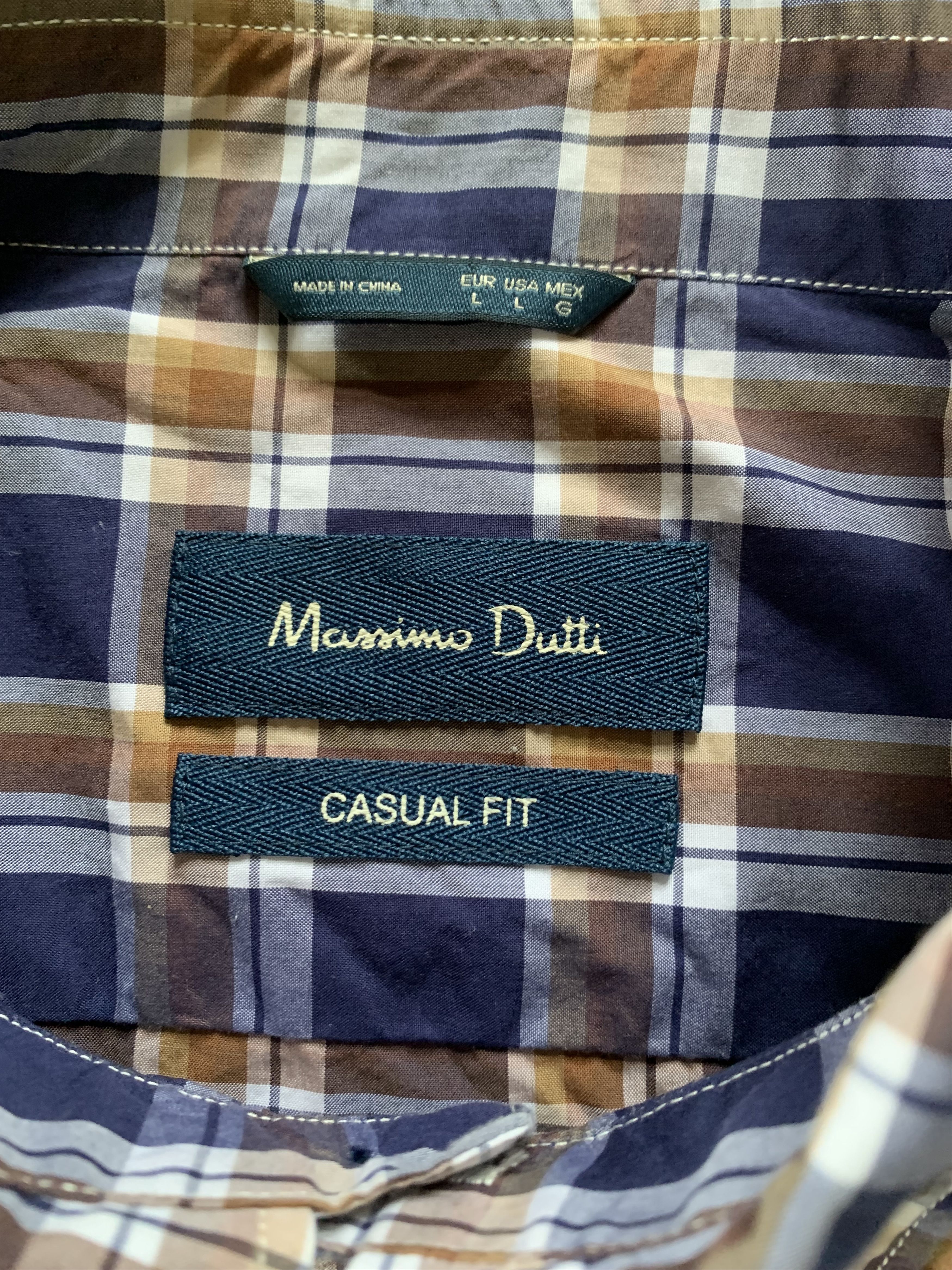 Designer × Massimo Dutti Massimo Dutti Plaid Cotton Long Sleeve Button Shirt Size US L / EU 52-54 / 3 - 5 Thumbnail