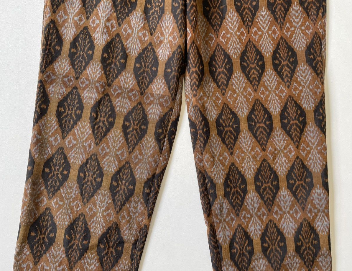 Dries Van Noten IKAT Weave Silk Mix Wide Leg Pants Size US 36 / EU 52 - 9 Thumbnail