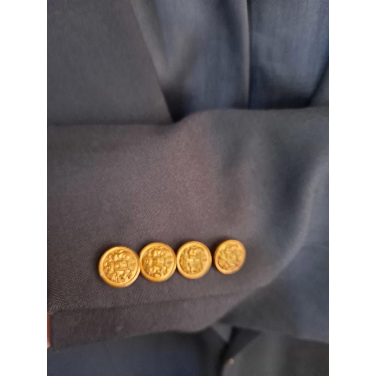 Haggar Hagger Black Label Blue with Gold Buttons Blazer Size 42R - 3 Thumbnail