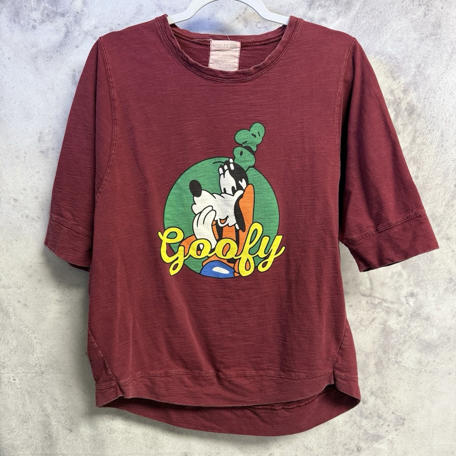 Vintage Vintage Goofy T Shirt Adult XL 24x24 Marron Red Disney Schoo Size US XL / EU 56 / 4 - 1 Thumbnail