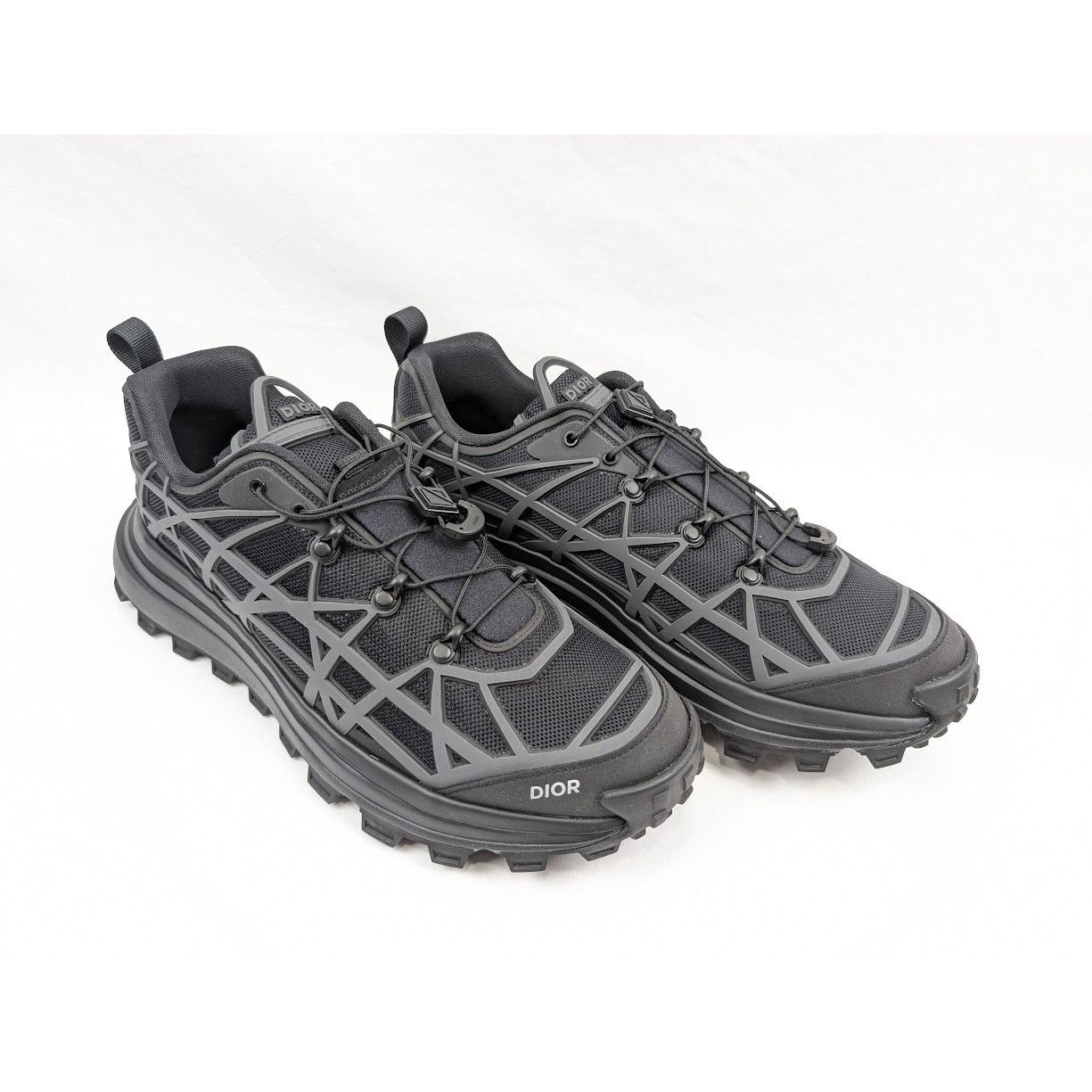 Dior o1rshd1 B31 Rubber Mesh Sneakers in Black Size US 12 / EU 45 - 13 Thumbnail