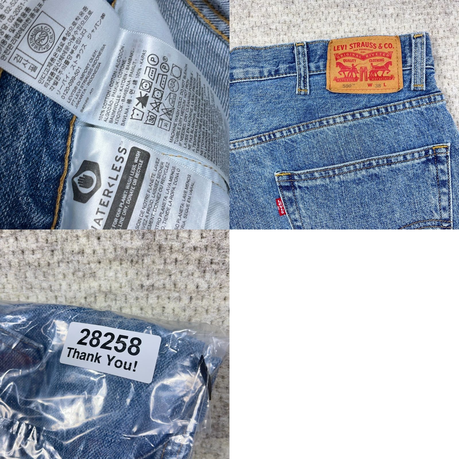 Levi's Levi's 550 Shorts Men 38 Relaxed Loose Fit Blue Denim Bermuda Jean Jorts Baggy Y2K 90s Hipster Retro Classic Logo Mens Size US 38 / EU 54 - 8 Thumbnail