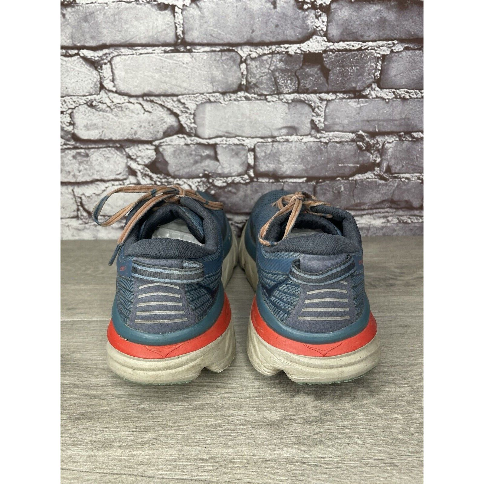 Hoka Hoka One One Bondi 7 110518 RTOS Blue Synthetic Running Shoe Size US 10.5 / EU 43-44 - 3 Thumbnail