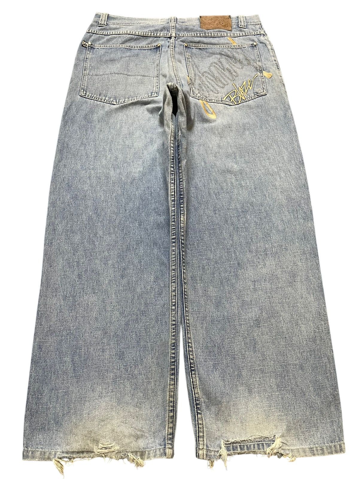 JNCO Vintage 90s Johnny Blaze Faded Wash Hiphop Baggy Jeans Size US 35 - 2 Thumbnail