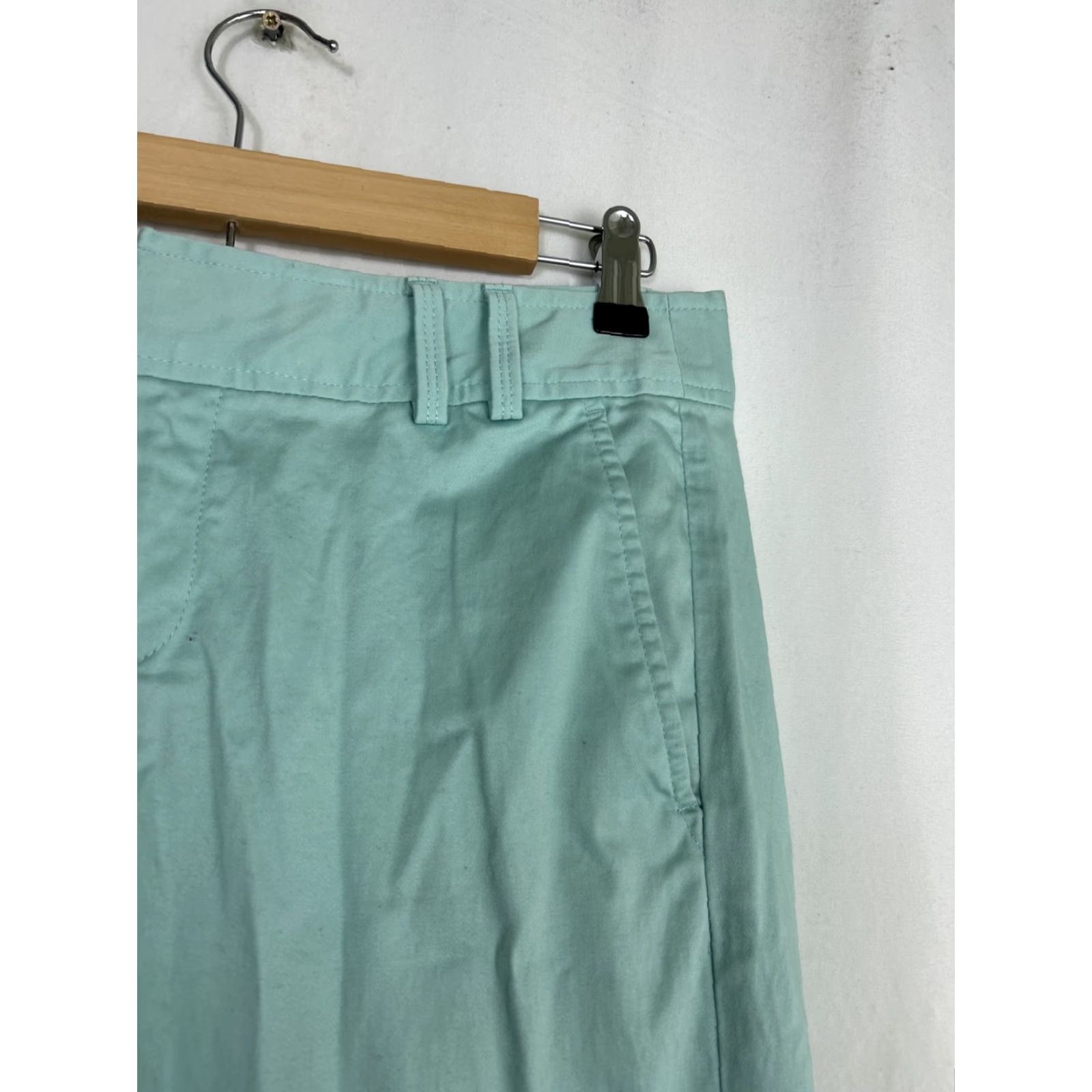 Banana Republic VINTAGE Banana Republic Womens Size 6 Sateen Crop Pants Surf Spray Light Blue 30x25 Size 28" / US 6 / IT 42 - 5 Thumbnail