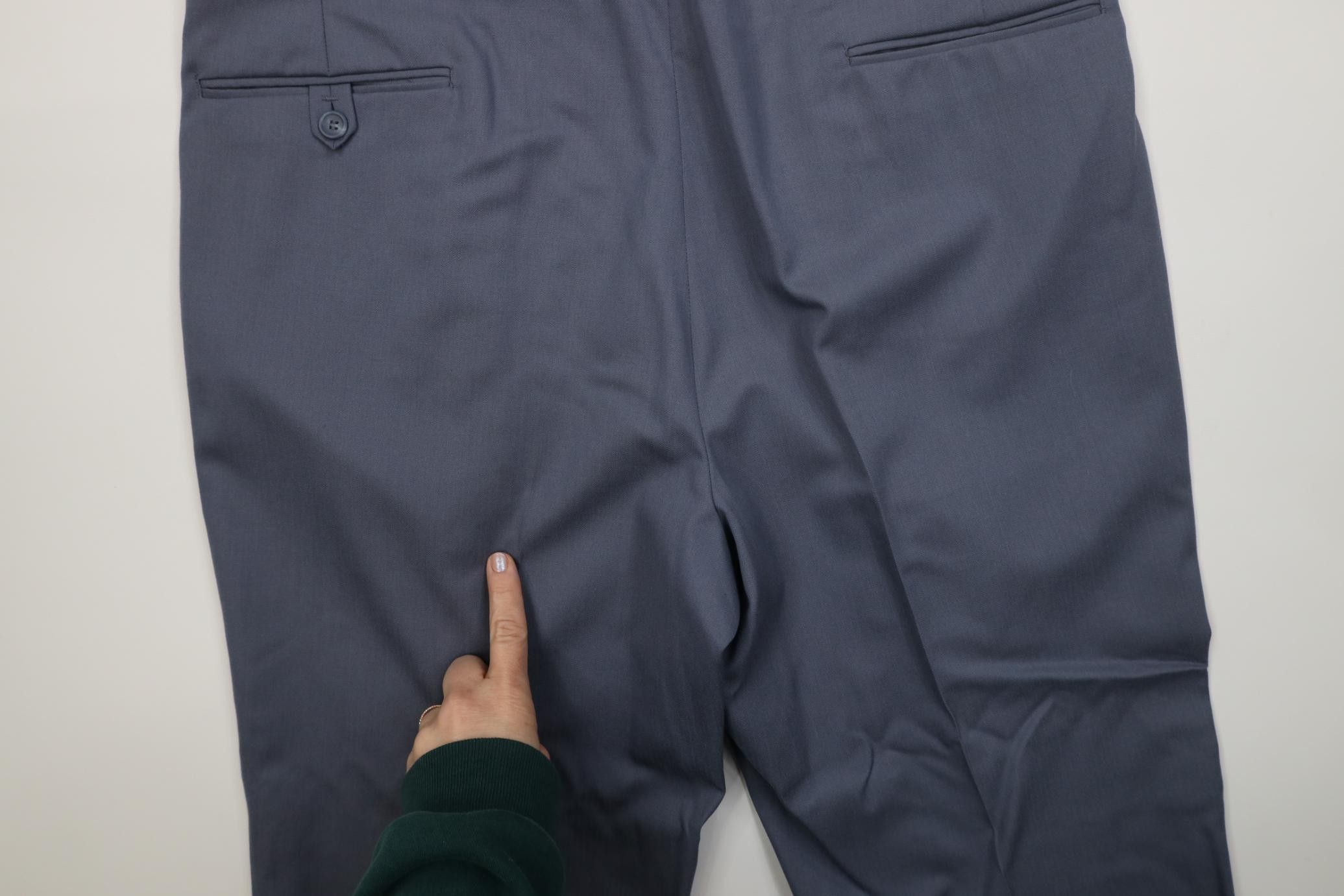 Vintage Vintage 70s Herringbone Wide Leg Chino Pants Steel Blue USA Size US 36 / EU 52 - 12 Thumbnail