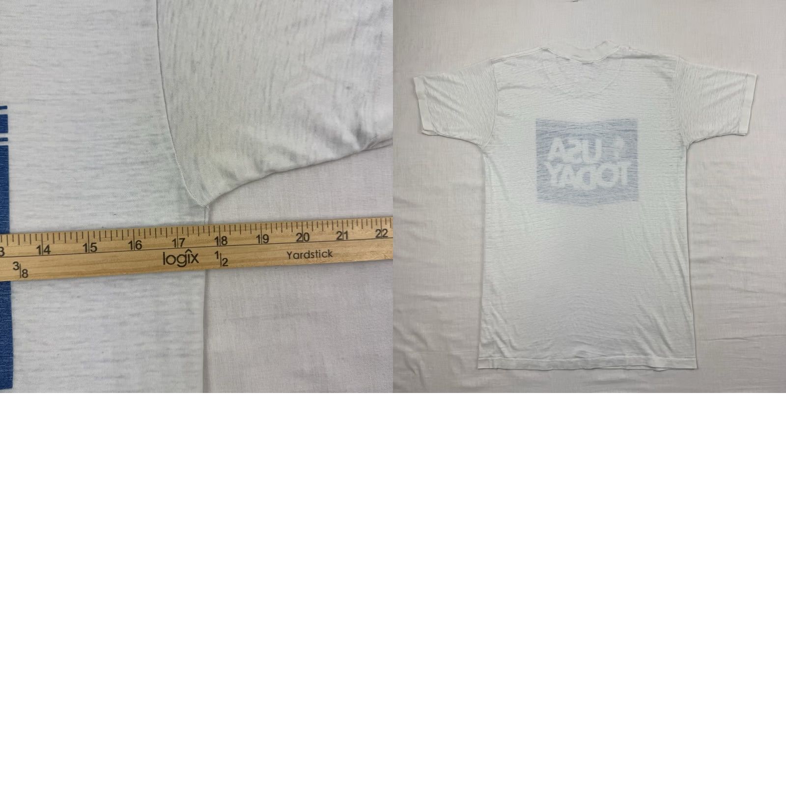 Vintage VINTAGE USA Today T Shirt Adult Medium White Hipster 80s Grunge Shirt Mens Size US M / EU 48-50 / 2 - 9 Thumbnail
