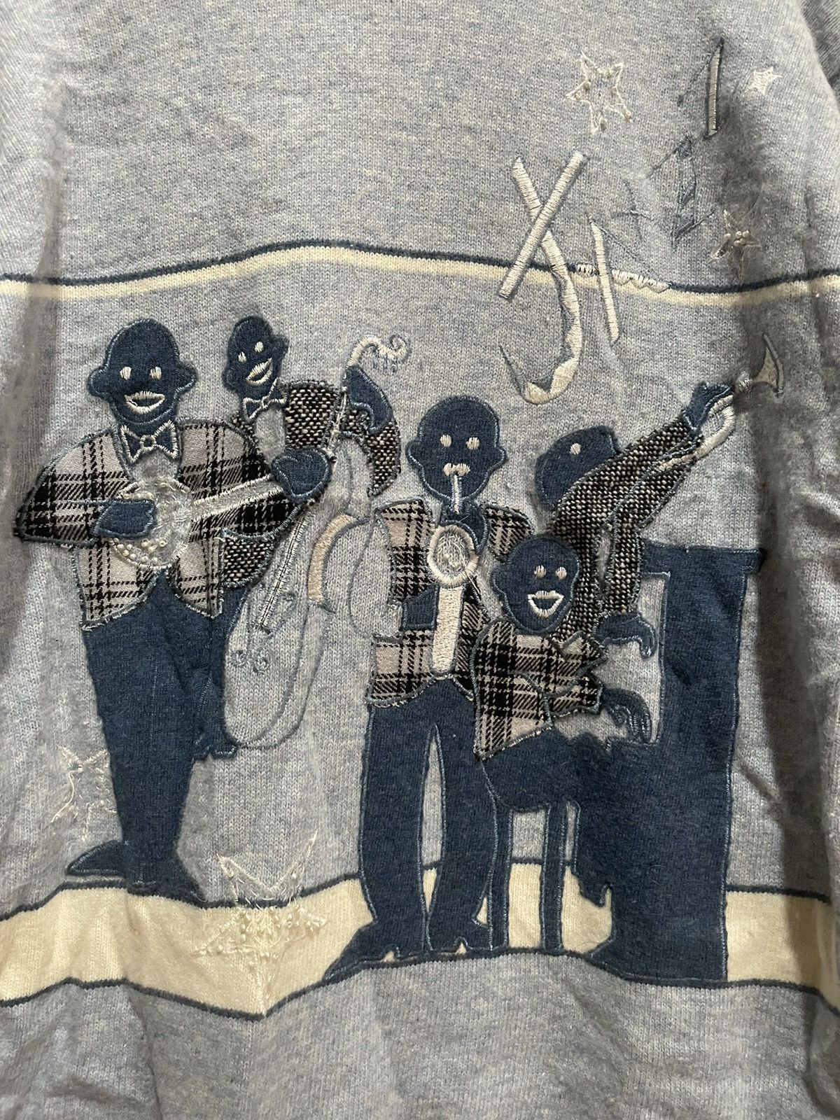 Vintage Sweatshirts Jazz Band Embroidered Size ONE SIZE - 3 Thumbnail