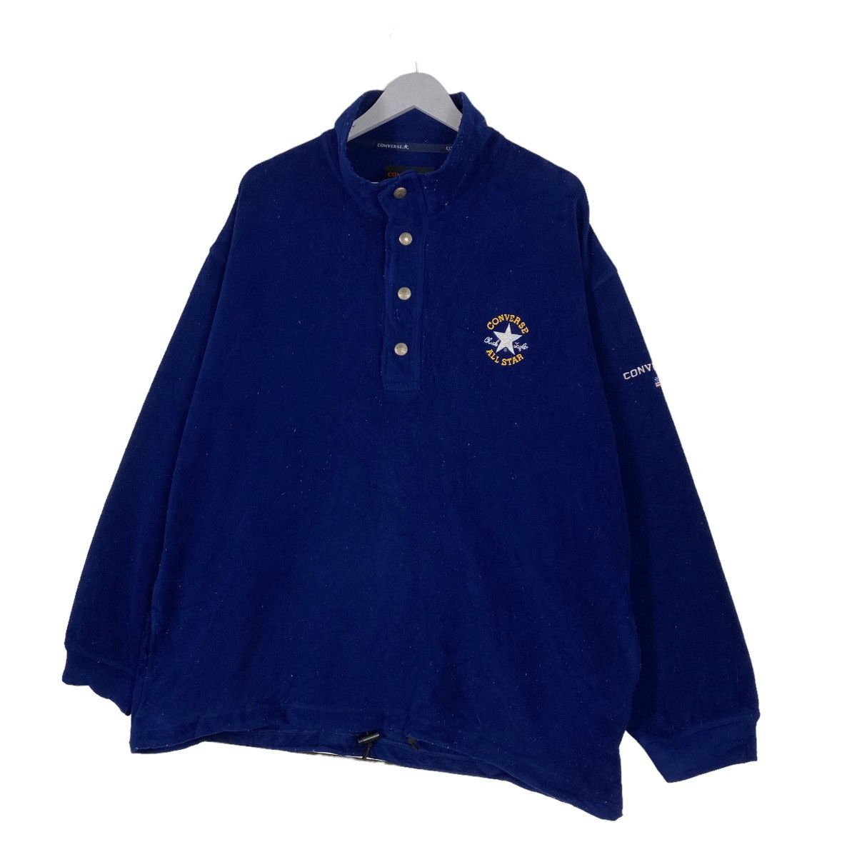 Converse × Vintage Vintage 90s Converse Small Logo Button Ups Fleece Size US XL / EU 56 / 4 - 2 Thumbnail