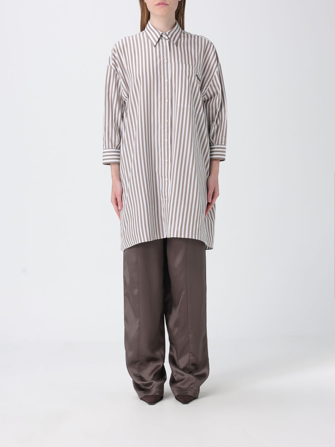 Brunello Cucinelli Brunello Cucinelli Shirt Woman Brown Size XS / US 0-2 / IT 36-38 - 1 Thumbnail