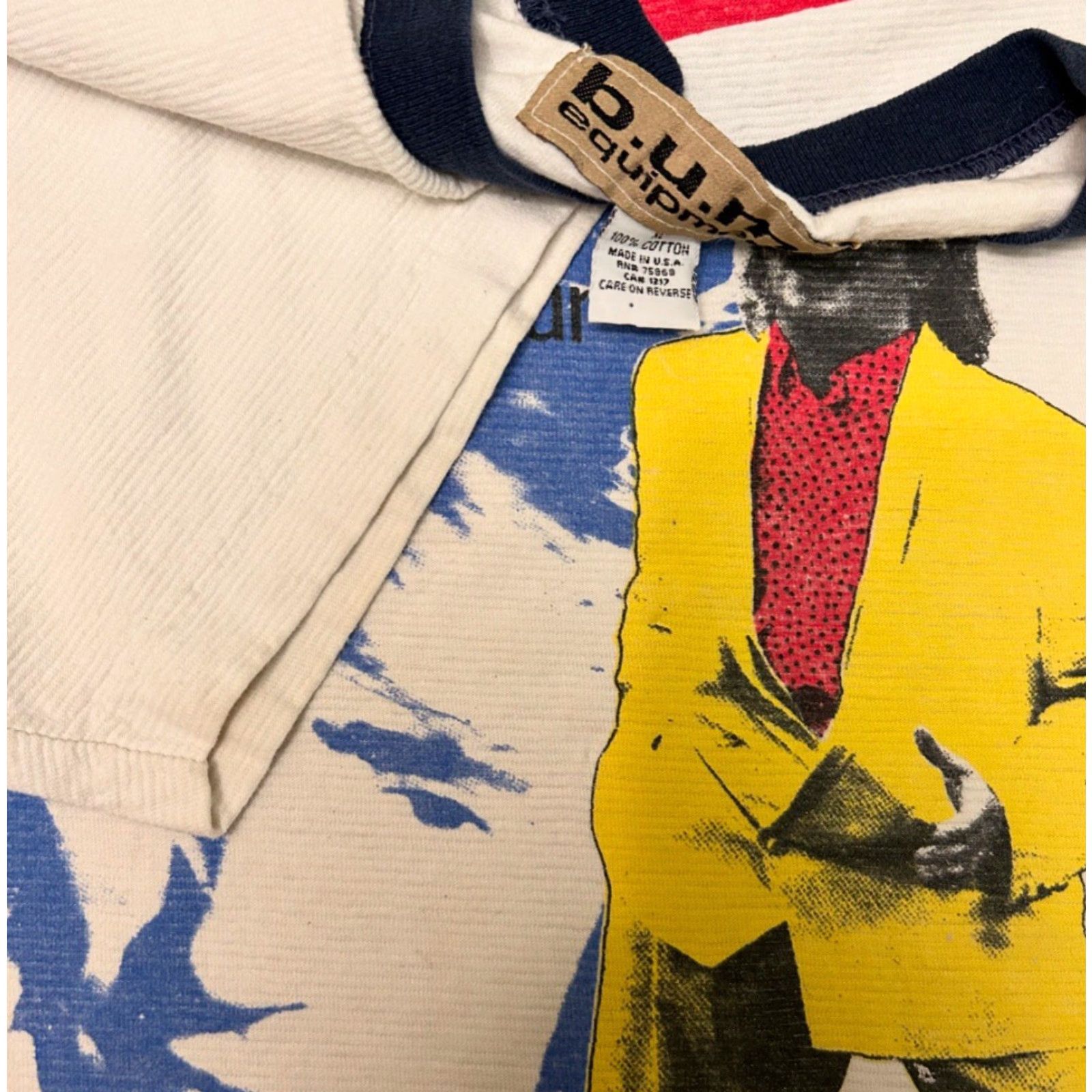 Equipment VINTAGE 90s Bum Equipment Rod Stewart Band Tee Unplugged And Seated Tour Shirt Mens XL White Short Sleeve T-Shirt Size US XL / EU 56 / 4 - 3 Thumbnail