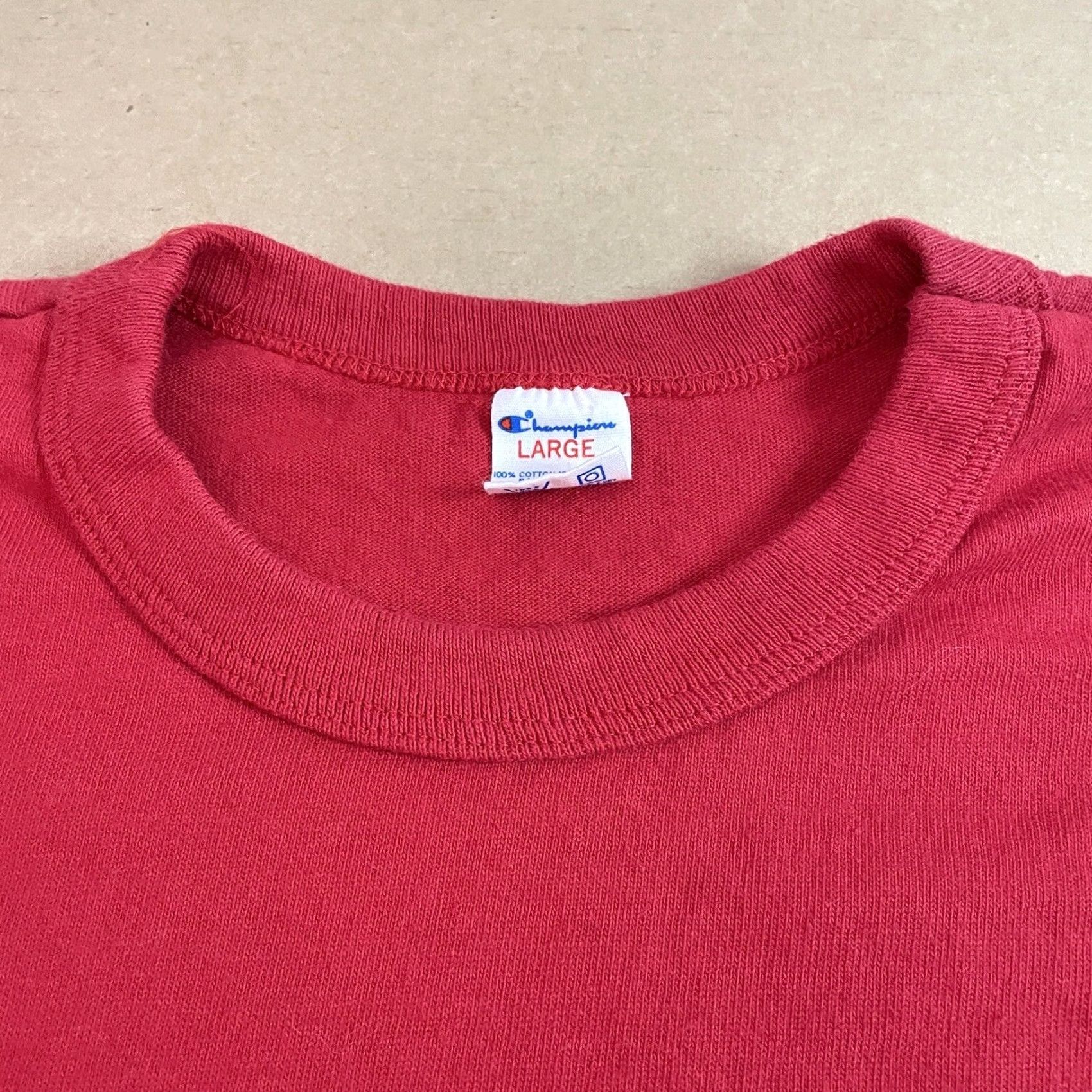 Champion VINTAGE Champion Shirt Adult Large Red Spell Out Left Chest Logo Outdoors 90s Mens Size US L / EU 52-54 / 3 - 5 Thumbnail