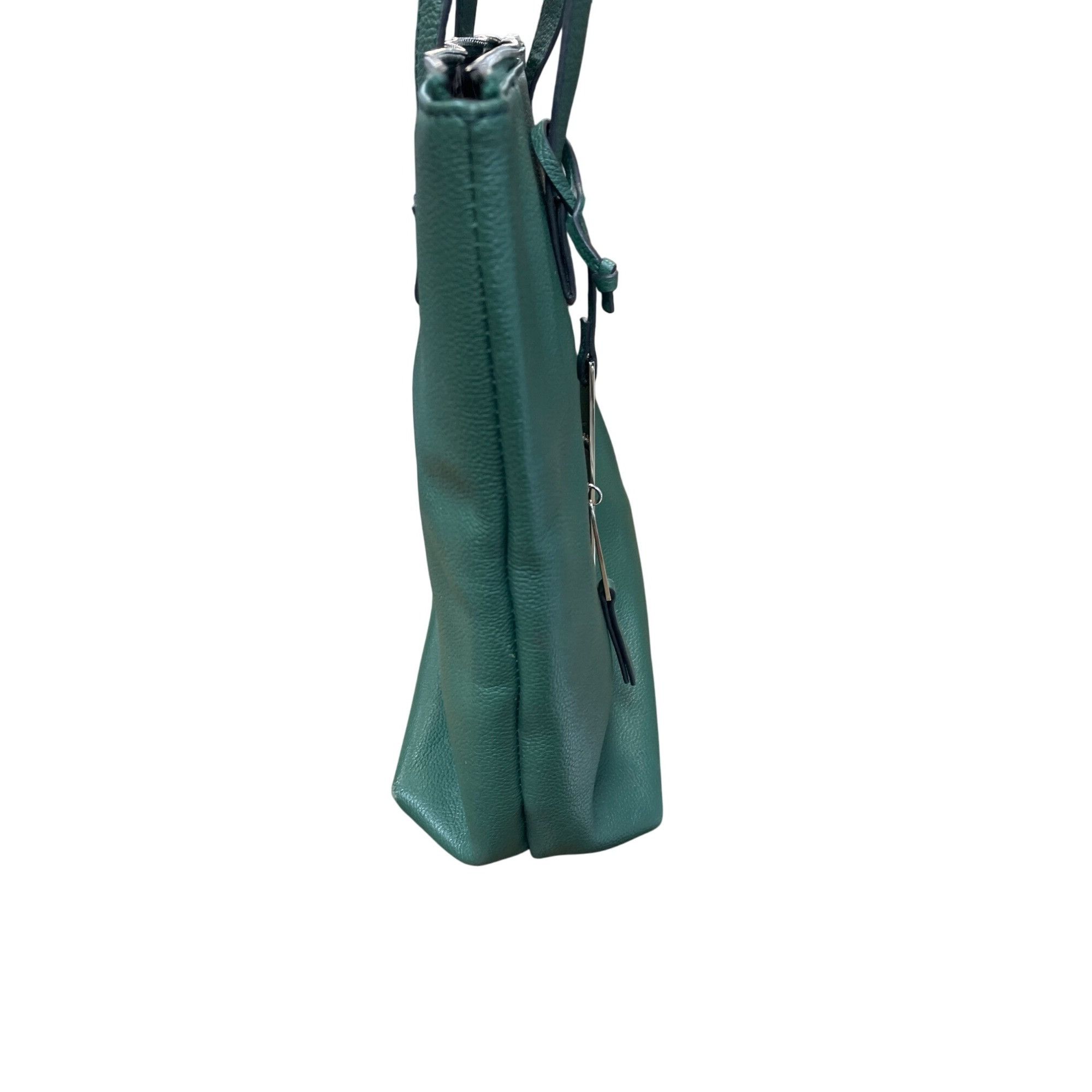 Other Tahari Womans Green Pebbled Leather Tote HandBag Silver Char Size ONE SIZE - 5 Thumbnail