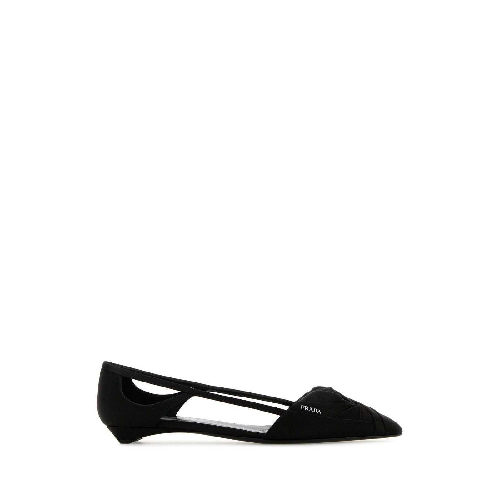 PRADA Black Satin Ballerina Flats New And Authentic (Women's