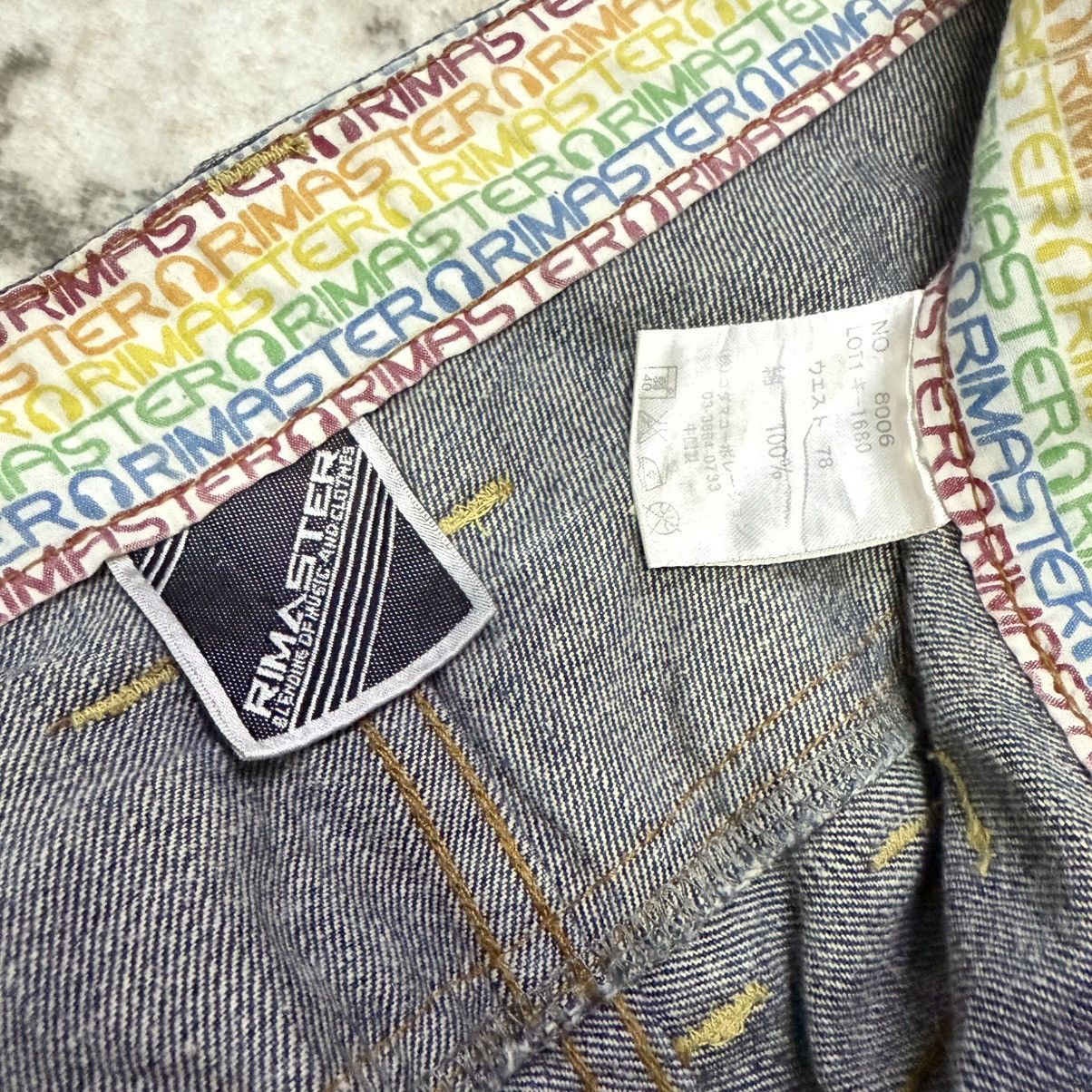 Japanese Brand 2000s Rimaster Japan Double Waist Twisted Seam Jeans Size US 30 / EU 46 - 13 Thumbnail