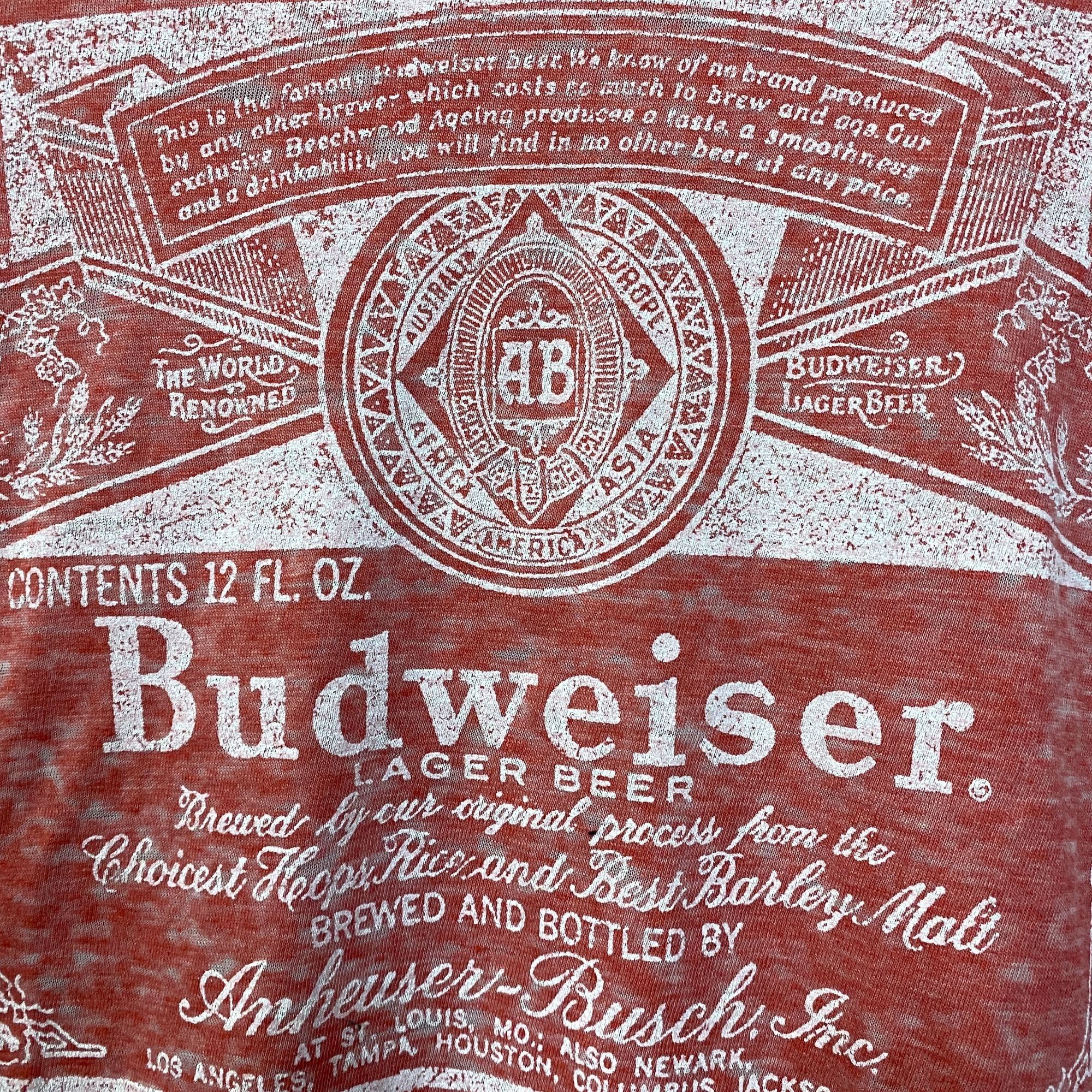 Budweiser Budweiser King Of Beer 1980'S Vintage Style Logo Graphic T-S Size US L / EU 52-54 / 3 - 4 Thumbnail
