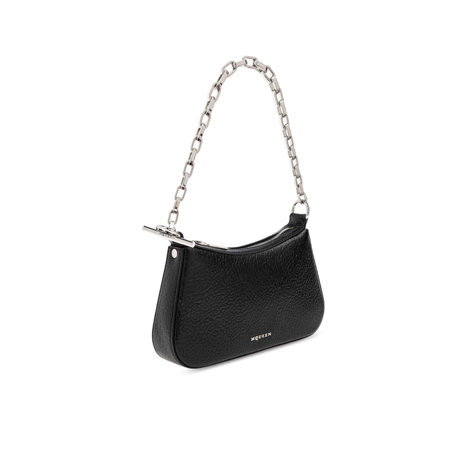 Alexander McQueen ALEXANDER MCQUEEN Mini T-Bar Black Leather Chain Shoulder Ba Size ONE SIZE - 3 Thumbnail
