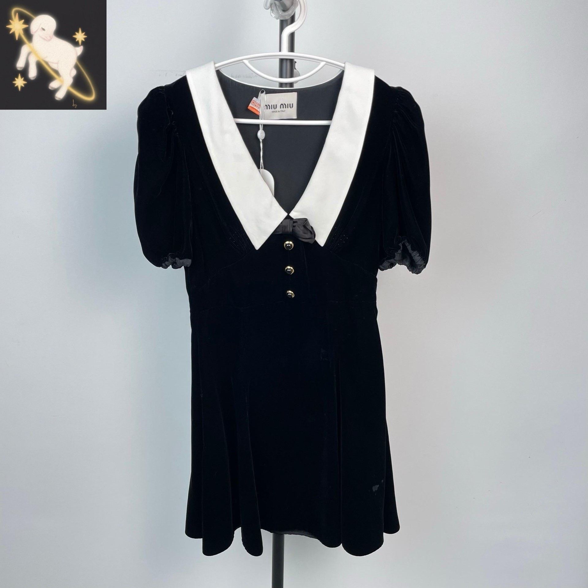 Miu Miu Miu Miu Velvet Black Dress 40 Women Size M / US 6-8 / IT 42-44 - 1 Thumbnail