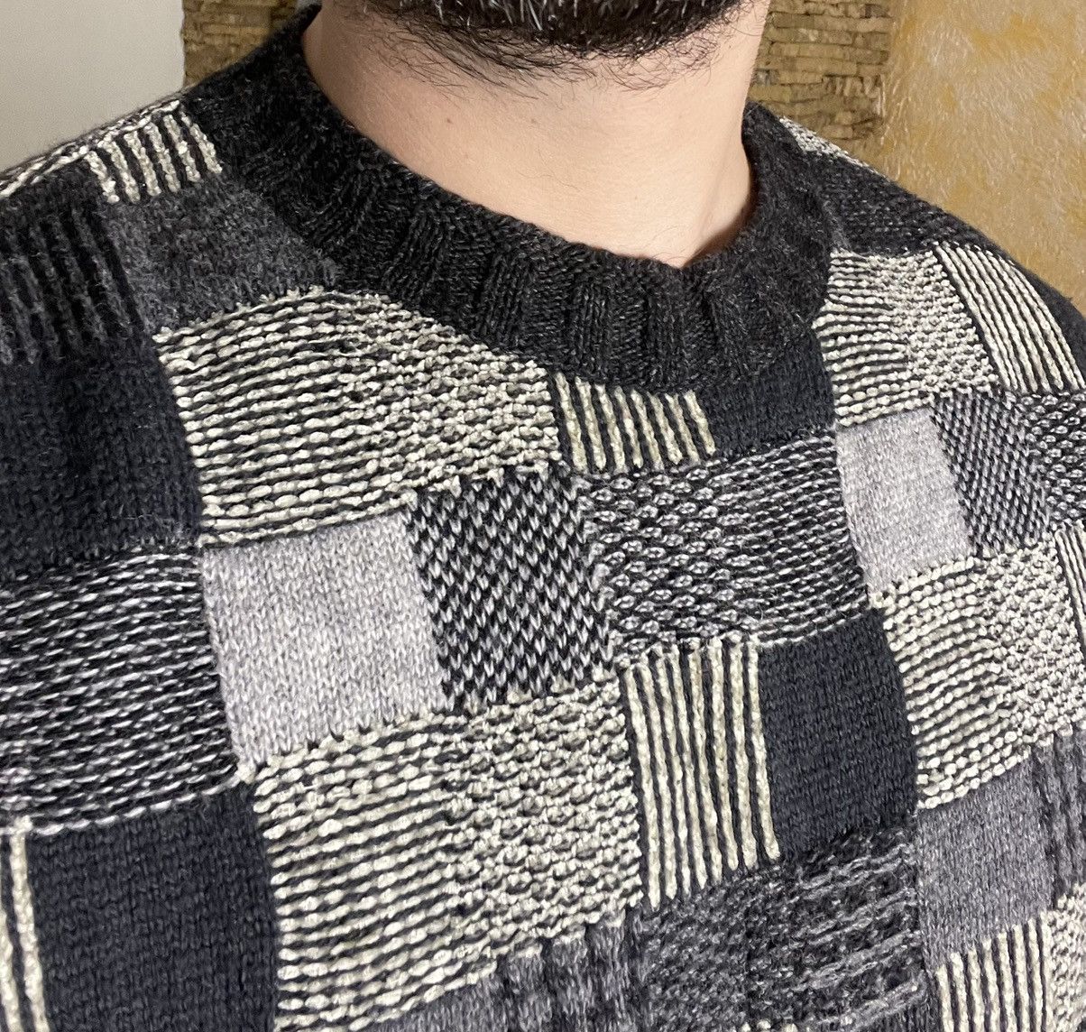 Ermenegildo Zegna Ermenegildo Zegna Knitwear Rhomb Wool Crew neck sweater Size US XL / EU 56 / 4 - 6 Thumbnail