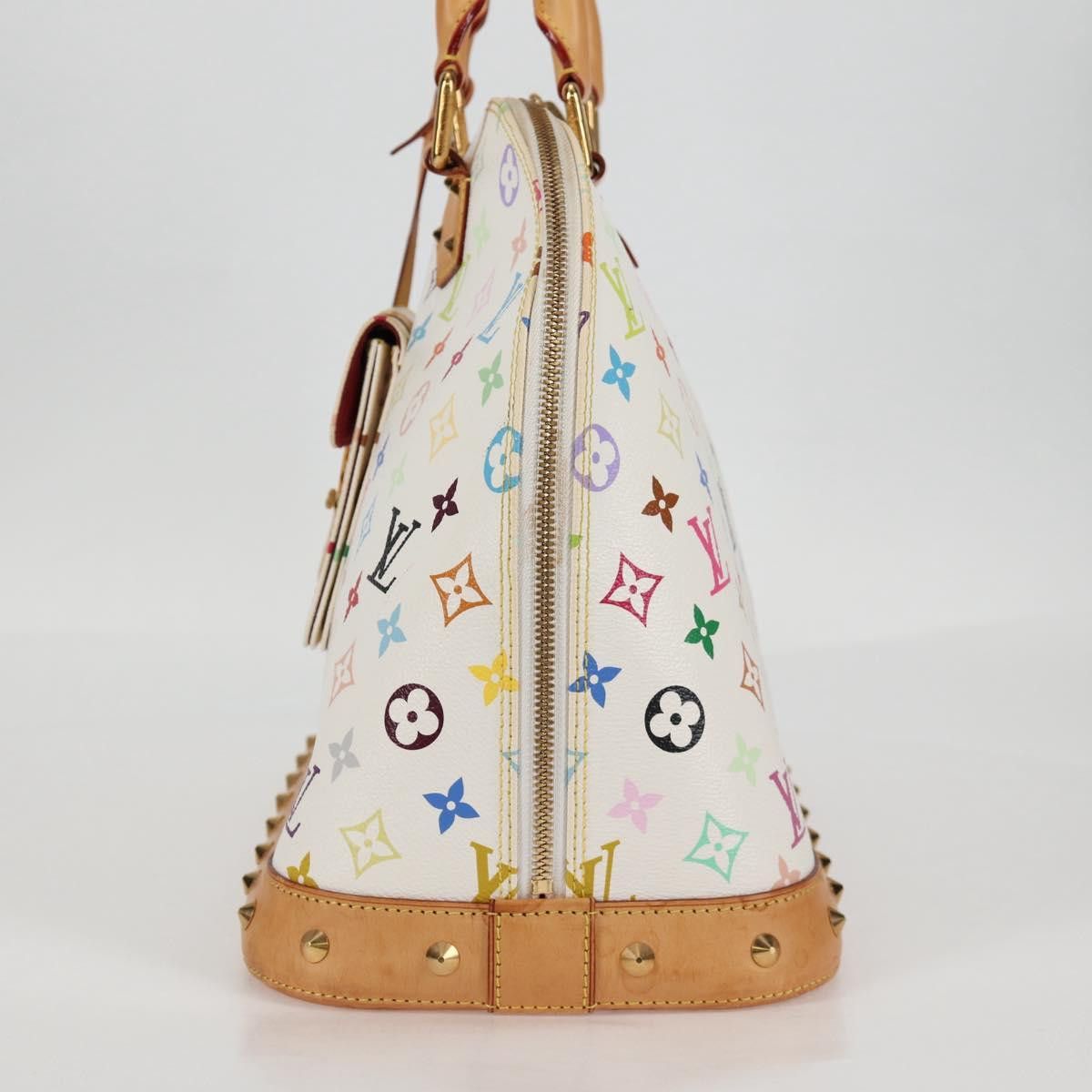 Louis Vuitton LOUIS VUITTON Monogram Multicolor Alma GM Hand Bag White Size ONE SIZE - 3 Thumbnail