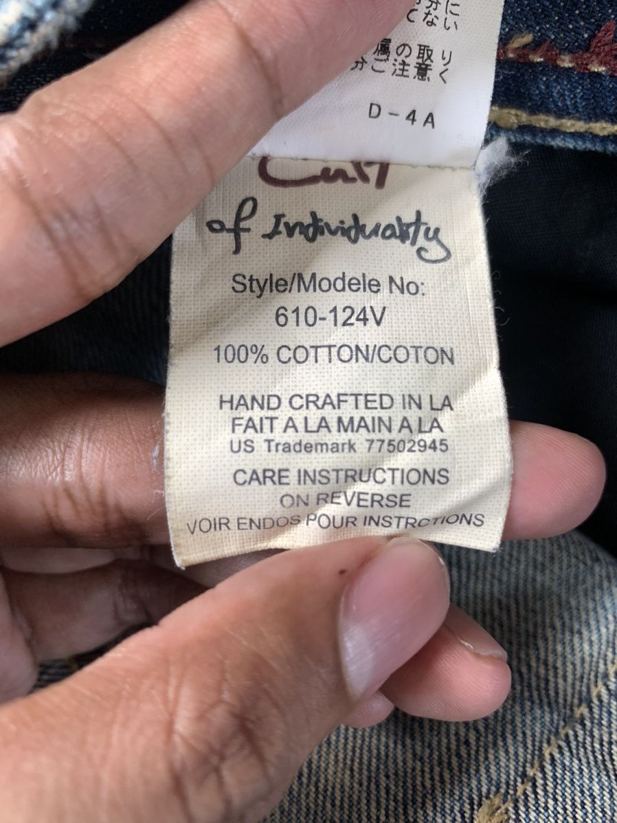 45rpm Vintage Selvedge Jeans Cult Of Individuality Stone wash Size US 31 - 24 Thumbnail