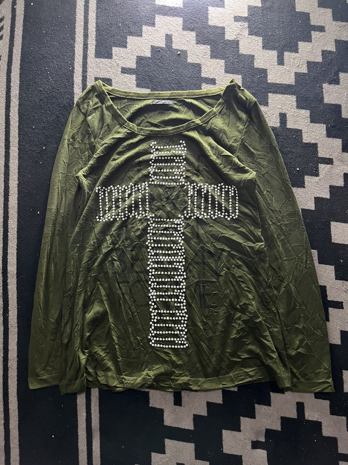 Hysteric Glamour Hash of sign cross glitter safety pin print longsleeve tee Size US M / EU 48-50 / 2 - 1 Thumbnail