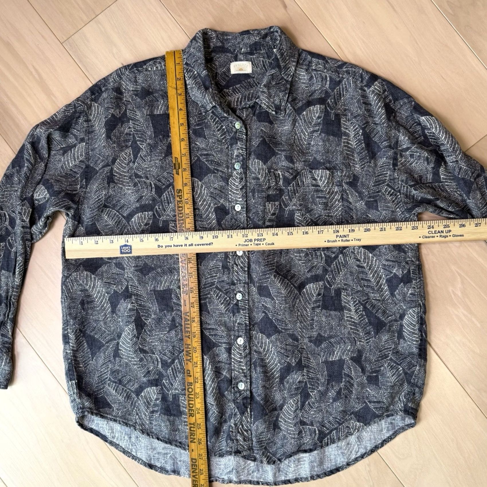 Faherty Faherty Breeze Linen Shirt Large Gray Long Sleeve Button-Up Casual Mens Modern Vacation Hawaii Size US L / EU 52-54 / 3 - 2 Thumbnail