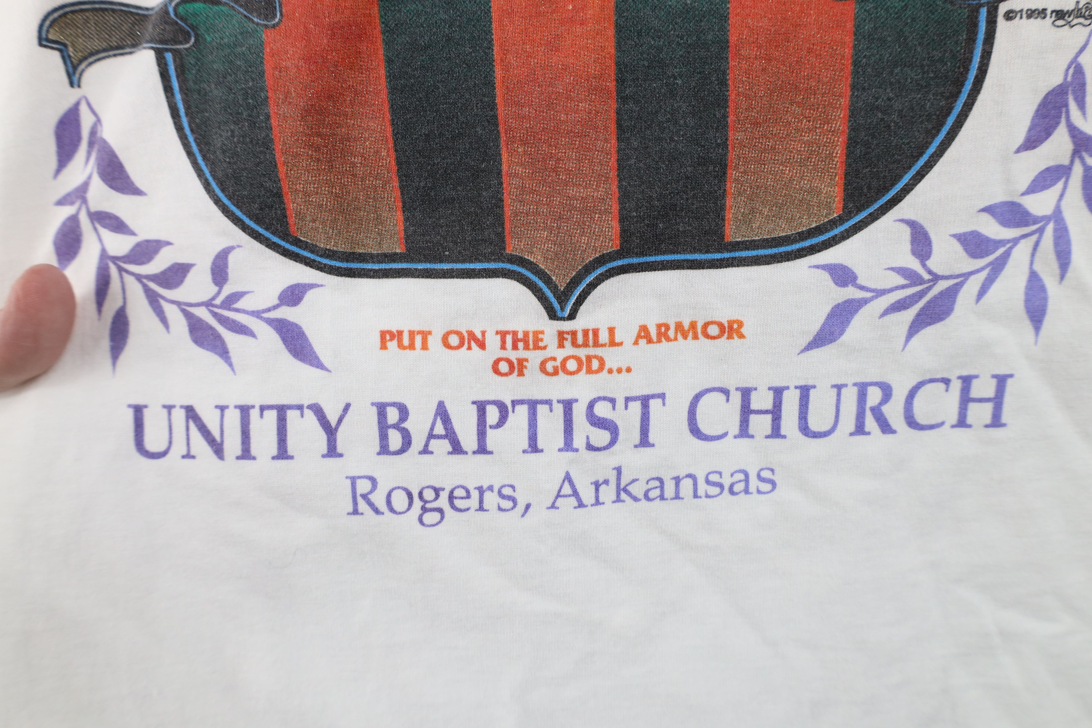 Vintage Vintage 90s Christianity of Christ God T-Shirt White USA Size US XL / EU 56 / 4 - 6 Thumbnail