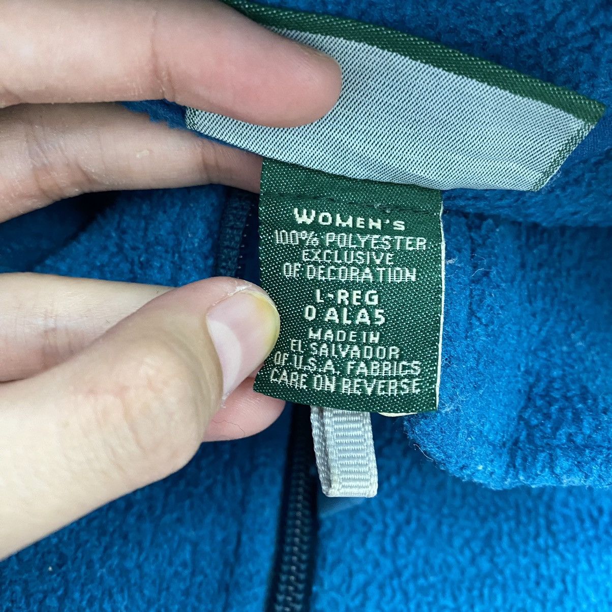 L.L. Bean LL BEAN USA Full Zipper Retro Sherpa Fleece Plain Blue Size US L / EU 52-54 / 3 - 5 Thumbnail