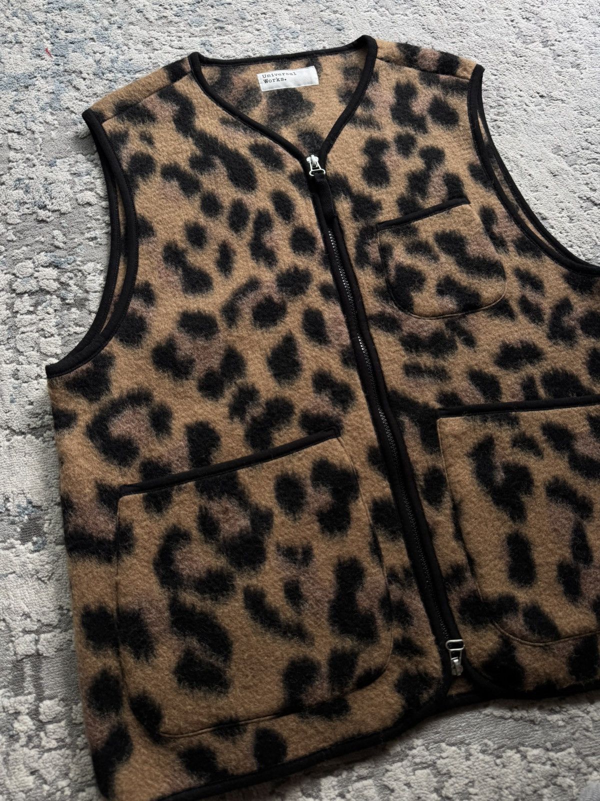Universal Works Universal Works Leopard wool Gilet Size M Size US M / EU 48-50 / 2 - 6 Thumbnail