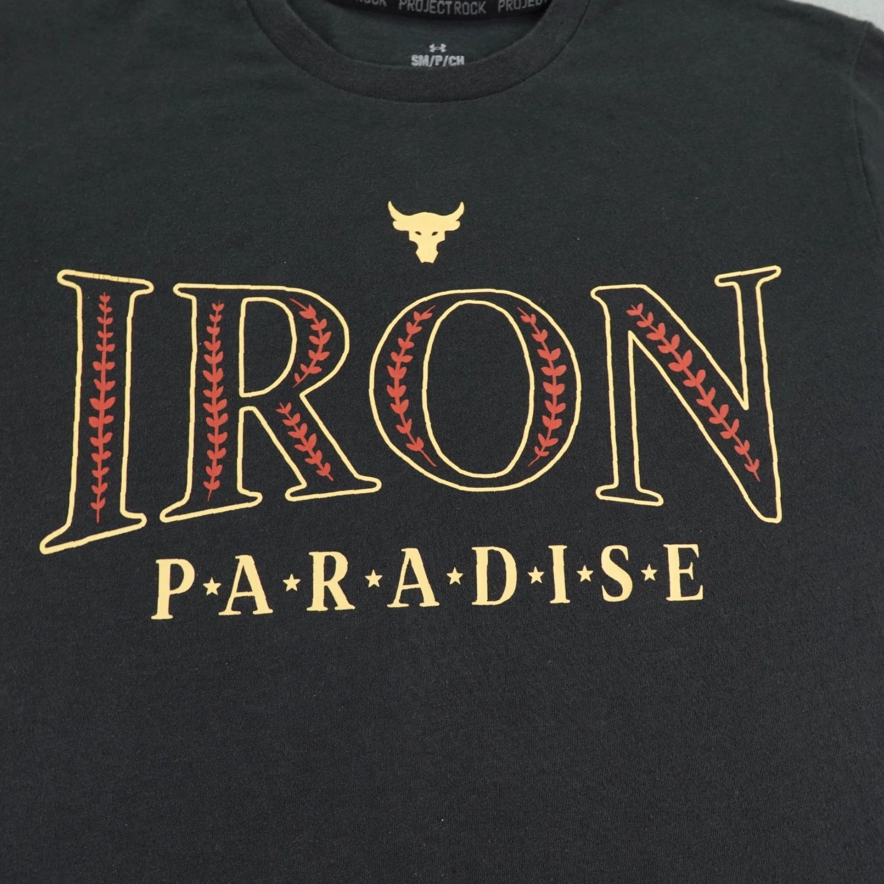 Under Armour Under Armour Shirt Mens Small Black Project Rock Iron Paradise Athletic Workout Shirt Size US S / EU 44-46 / 1 - 3 Thumbnail