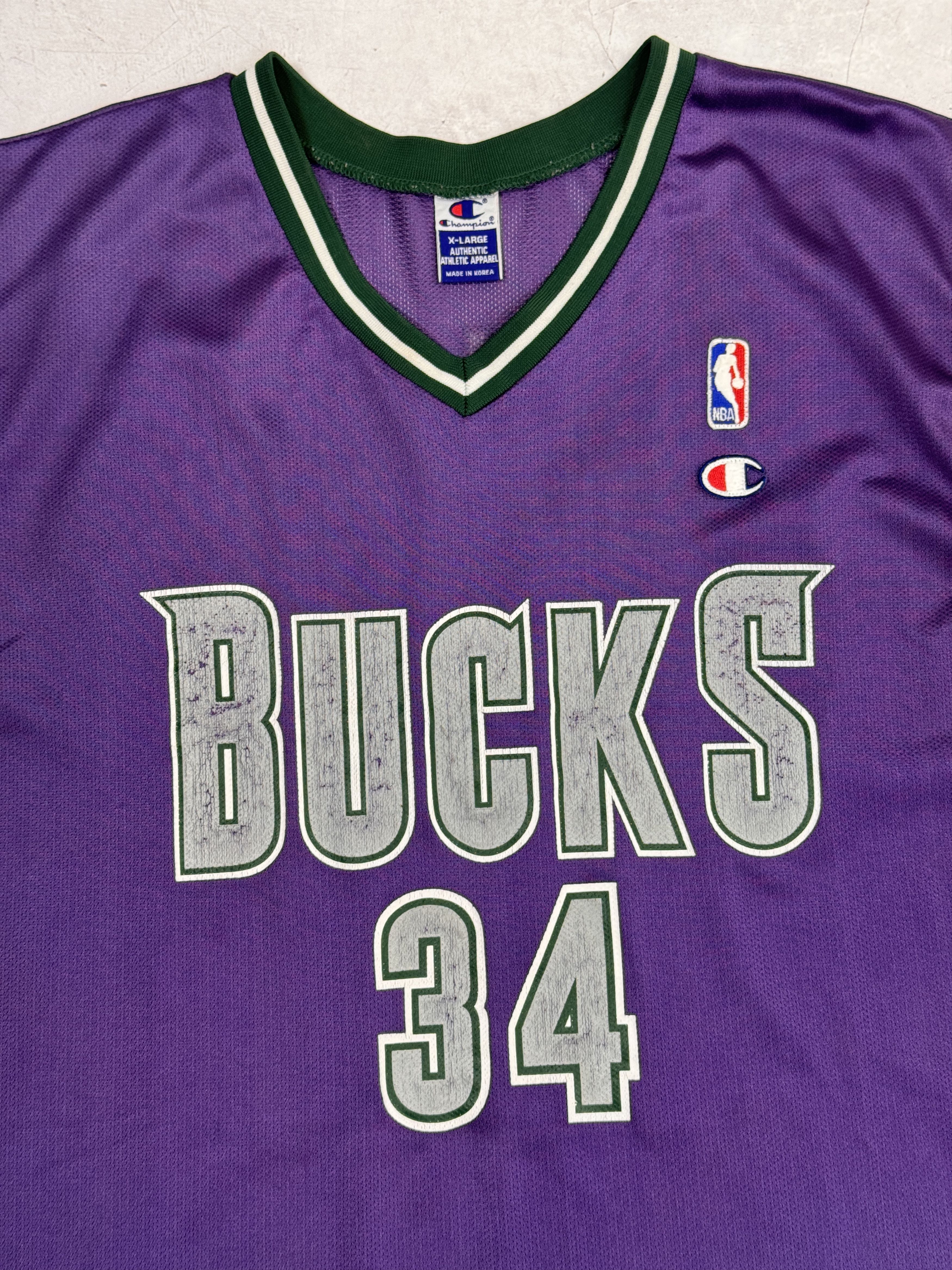 Champion Vintage Milwaukee Bucks #34 Ray Allen NBA Jersey by Champion Size US XL / EU 56 / 4 - 4 Thumbnail