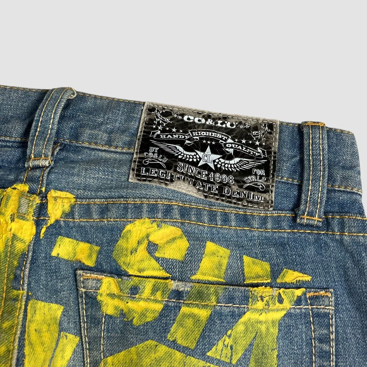 Japanese Brand CO&LU FiftySix Painted Y2K Jeans Inspired Evisu Size US 30 / EU 46 - 5 Thumbnail