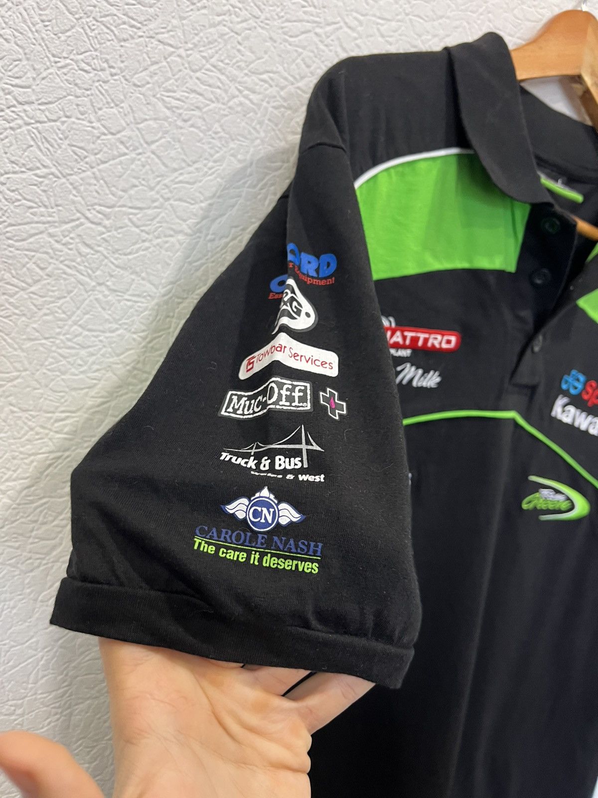 Other Kawasaki Racing Black Polo Shirt Mens Size US L / EU 52-54 / 3 - 5 Thumbnail