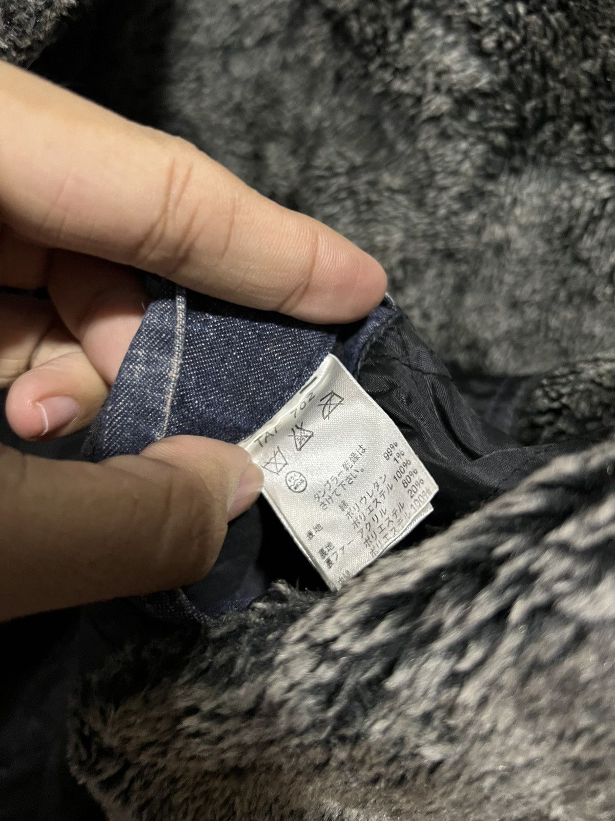 Kansai Yamamoto vintage kansai yamamoto fur denim jacket/coat/parkas style Size US L / EU 52-54 / 3 - 5 Thumbnail