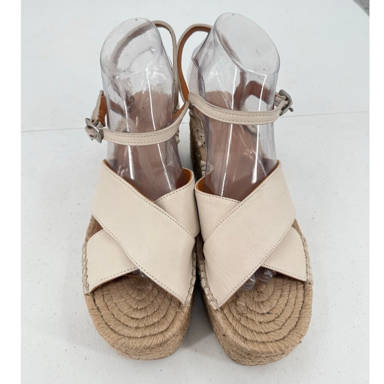Rag & Bone NEW Rag & Bone Hera Antique White Espadrille Wedge Sandal Size US 9 / IT 39 - 2 Thumbnail