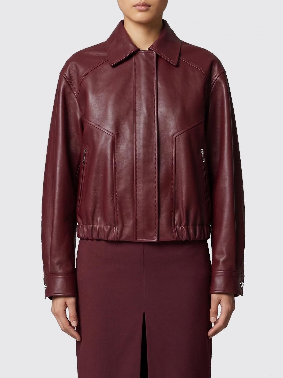 Versace Versace Jacket Woman Burgundy Size S / US 4 / IT 40 - 1 Thumbnail