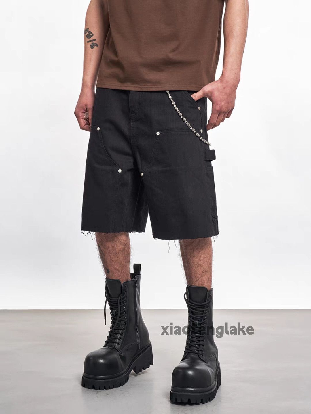 Designer Unisex utility loose baggy Carpenter skate hiphop shorts Size US 30 / EU 46 - 1 Thumbnail