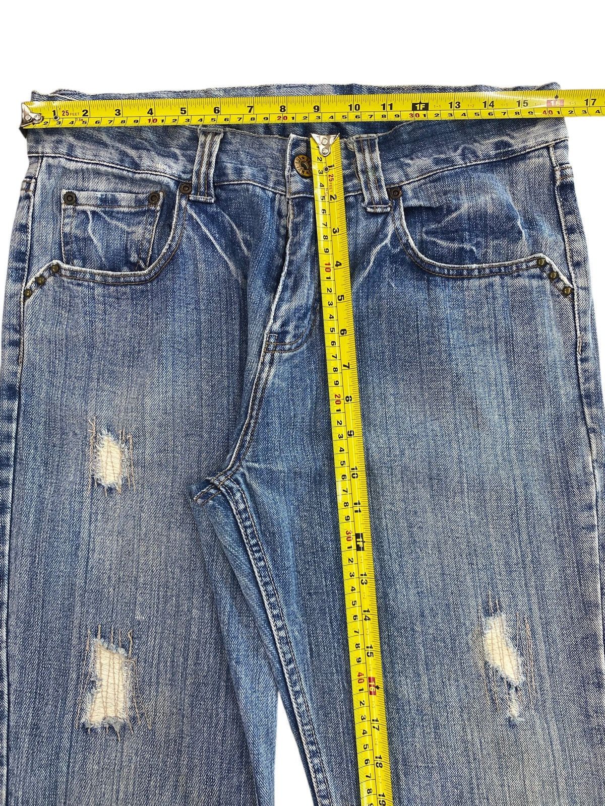 Japanese Brand Japanese Brand Light Wash Hairy Leg Flare Style Jeans Size US 32 / EU 48 - 6 Thumbnail