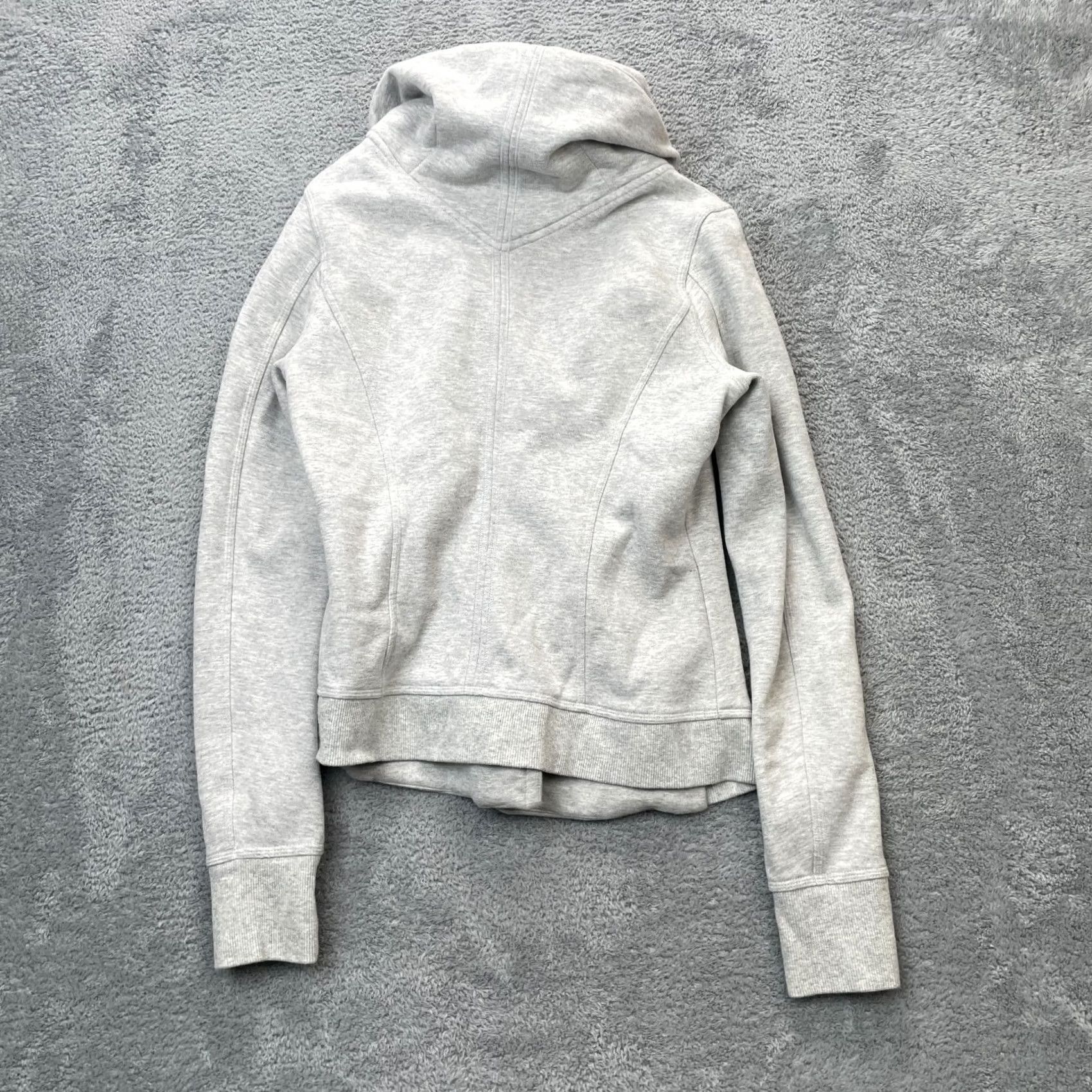 Lululemon Lululemon Jacket Womens 10 Gray Cotton Fleece Zip Short Sleeve Pocket Lined Slim Regular Coat Outdoor Preppy Size L / US 10 / IT 46 - 2 Thumbnail