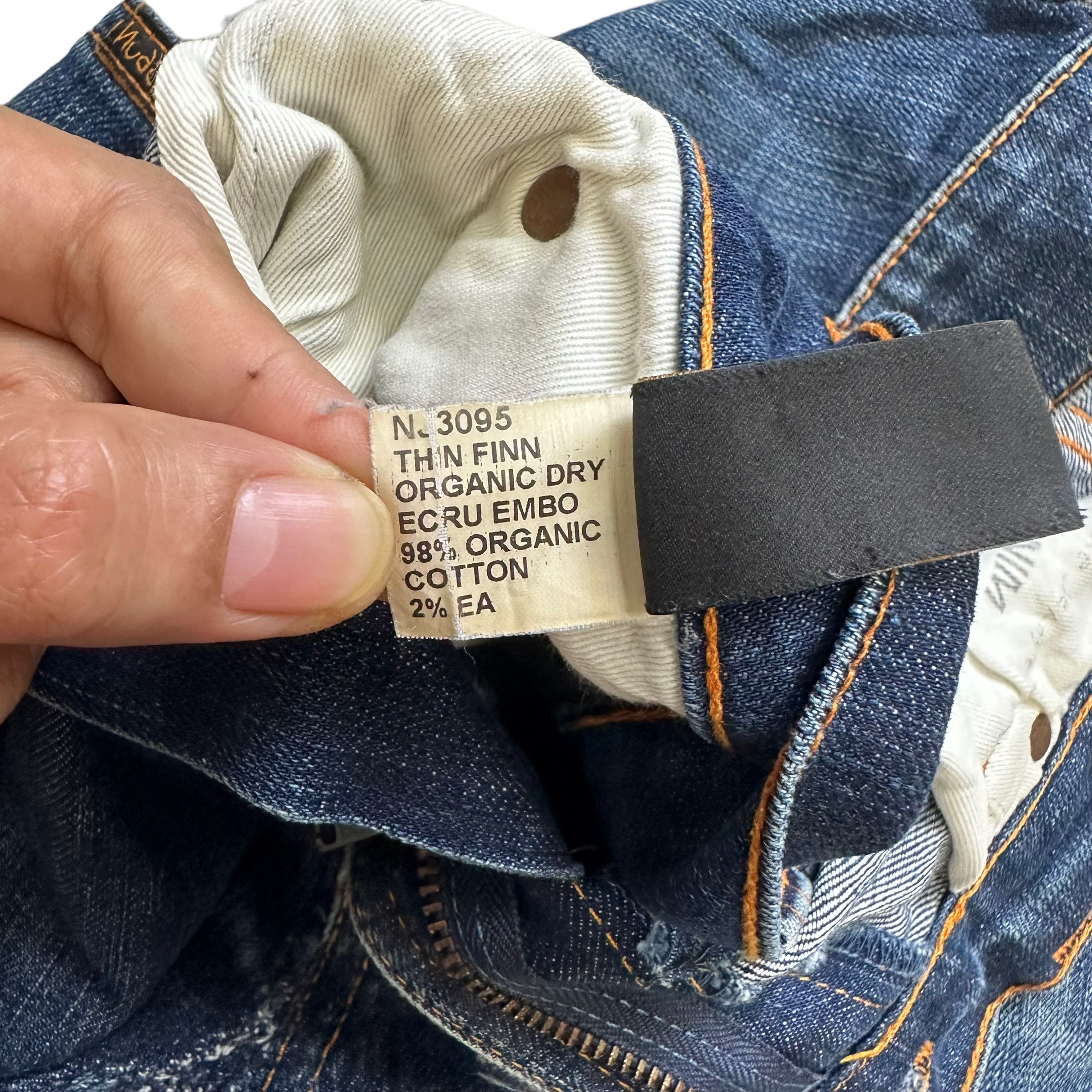 Japanese Brand TRASHED🔥 NUDIE JEANS DENIM PANTS #7463-147 Size US 30 / EU 46 - 10 Thumbnail