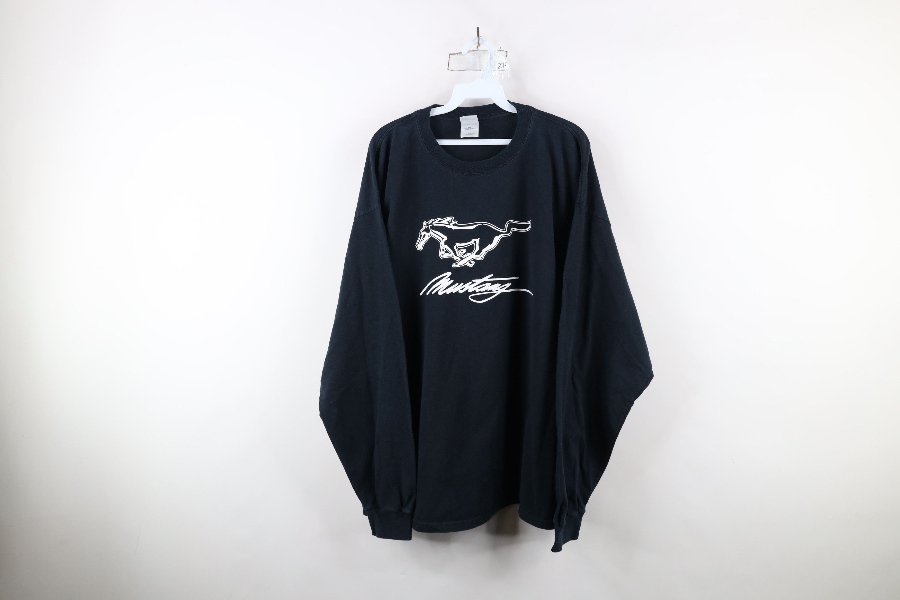 Vintage Vintage 90s Spell Ford Motors Mustang Long Sleeve T-Shirt Size US XXL / EU 58 / 5 - 1 Thumbnail