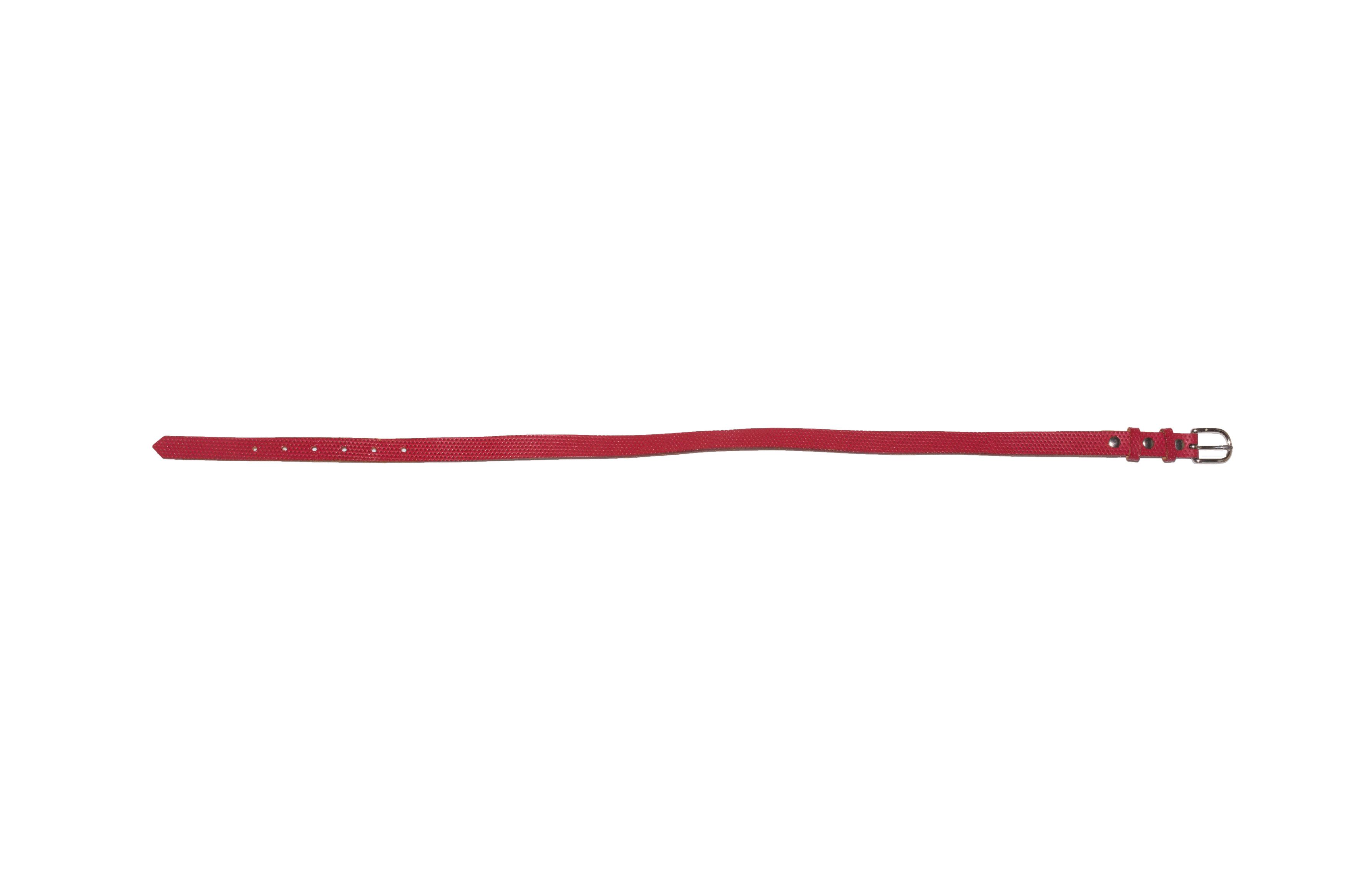 Comme des Garcons Red Leather Press Dot Strip Belt Size ONE SIZE - 2 Thumbnail