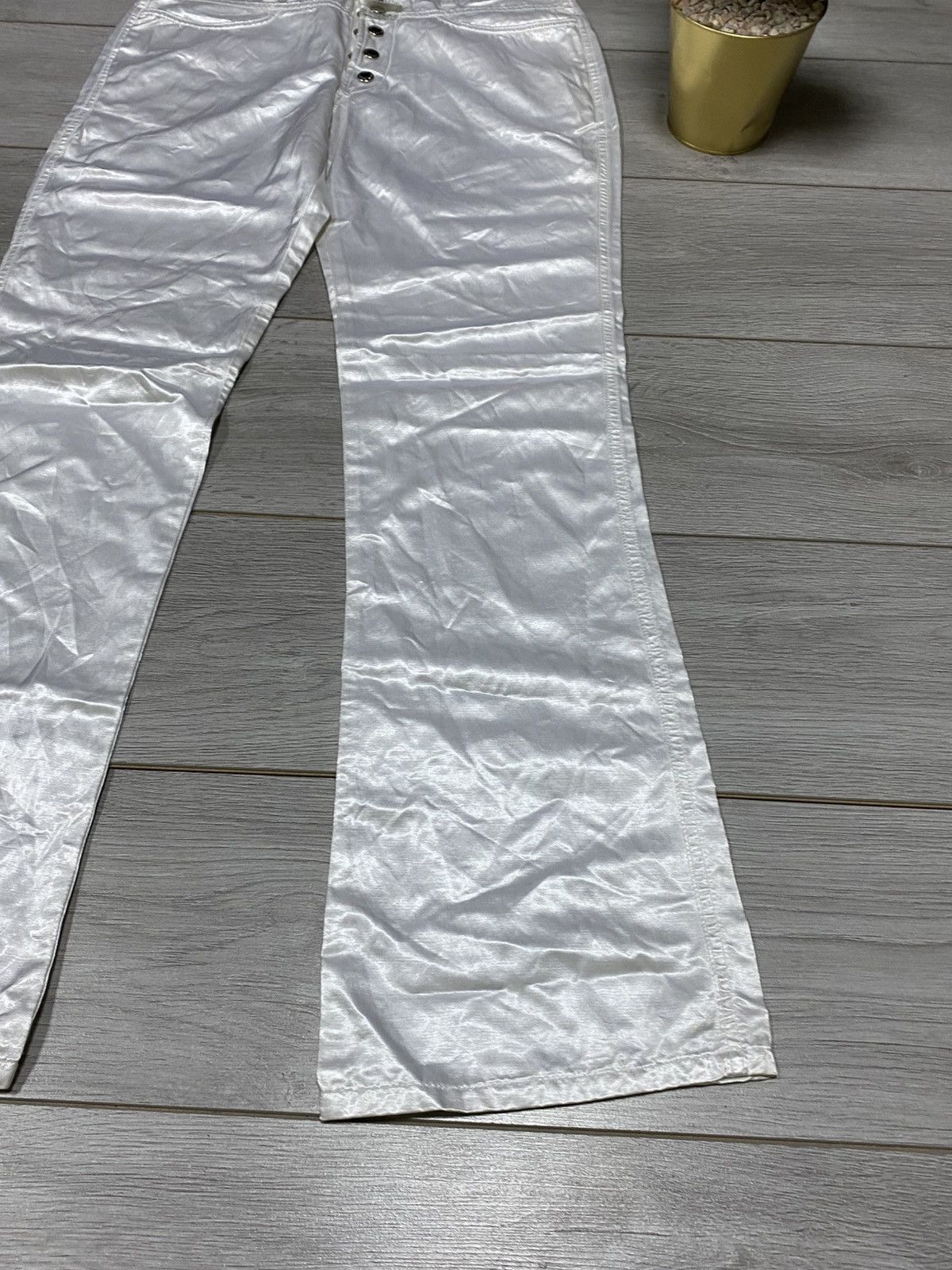 Marithe + Francois Girbaud × Vintage Girbaud vintage flare silver pants Size US 30 / EU 46 - 6 Thumbnail