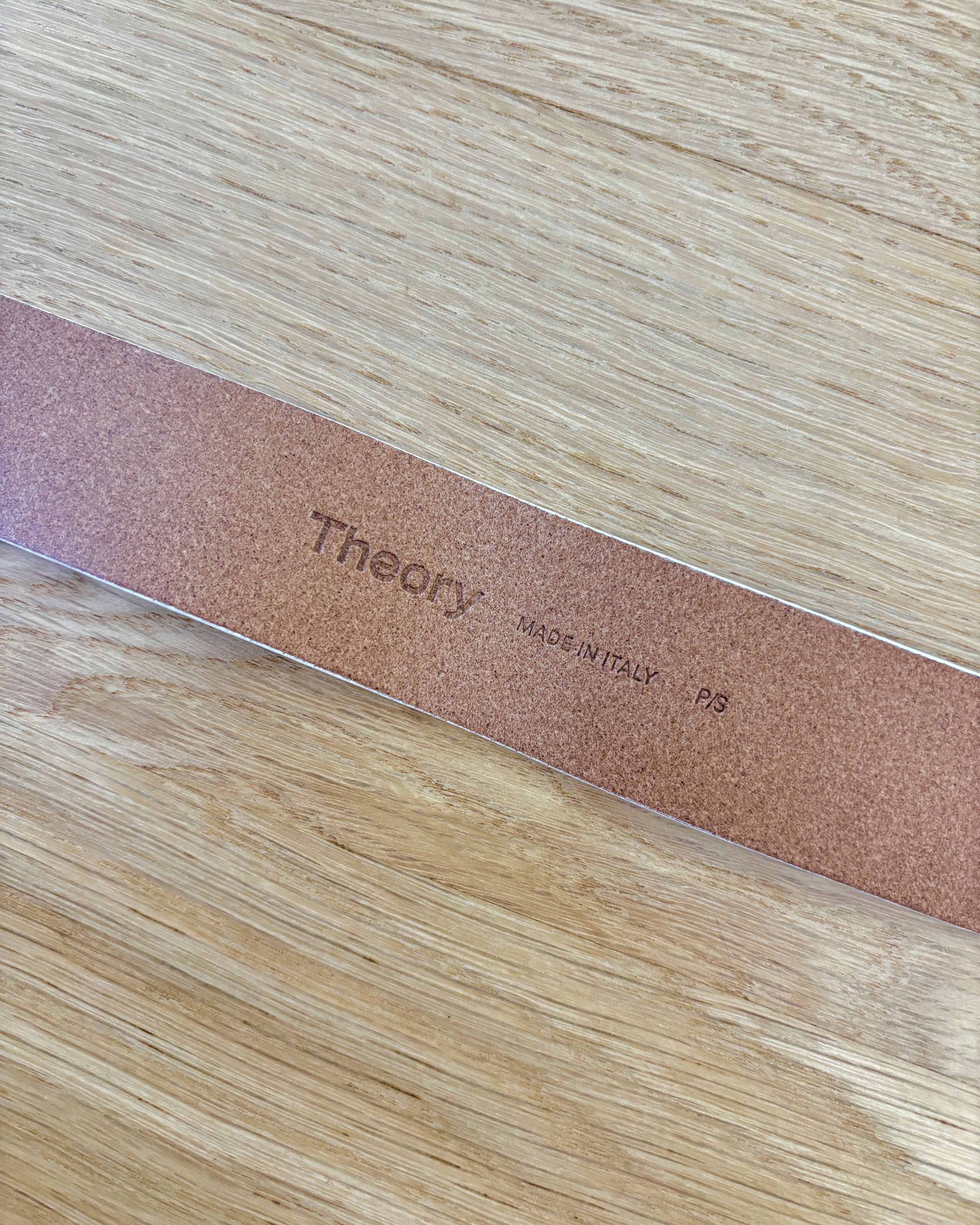 Theory White Leather Belt Size ONE SIZE - 3 Thumbnail