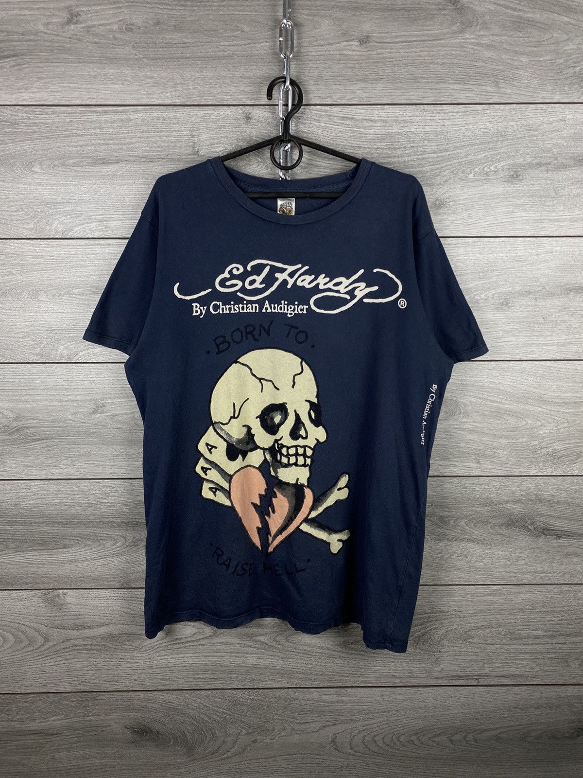 Ed Hardy Mens Vintage Ed Hardy By Christian Audigiere T Shirt Tee Size US L / EU 52-54 / 3 - 1 Thumbnail