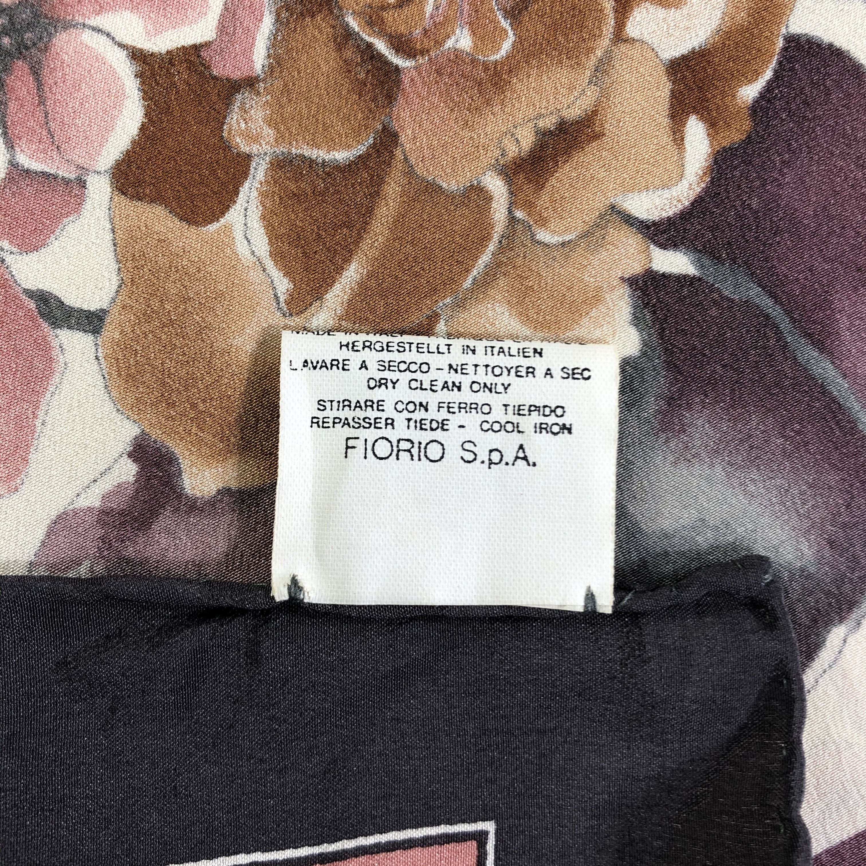 Vintage Vintage Fiorio Silk Scarf Size ONE SIZE - 5 Thumbnail