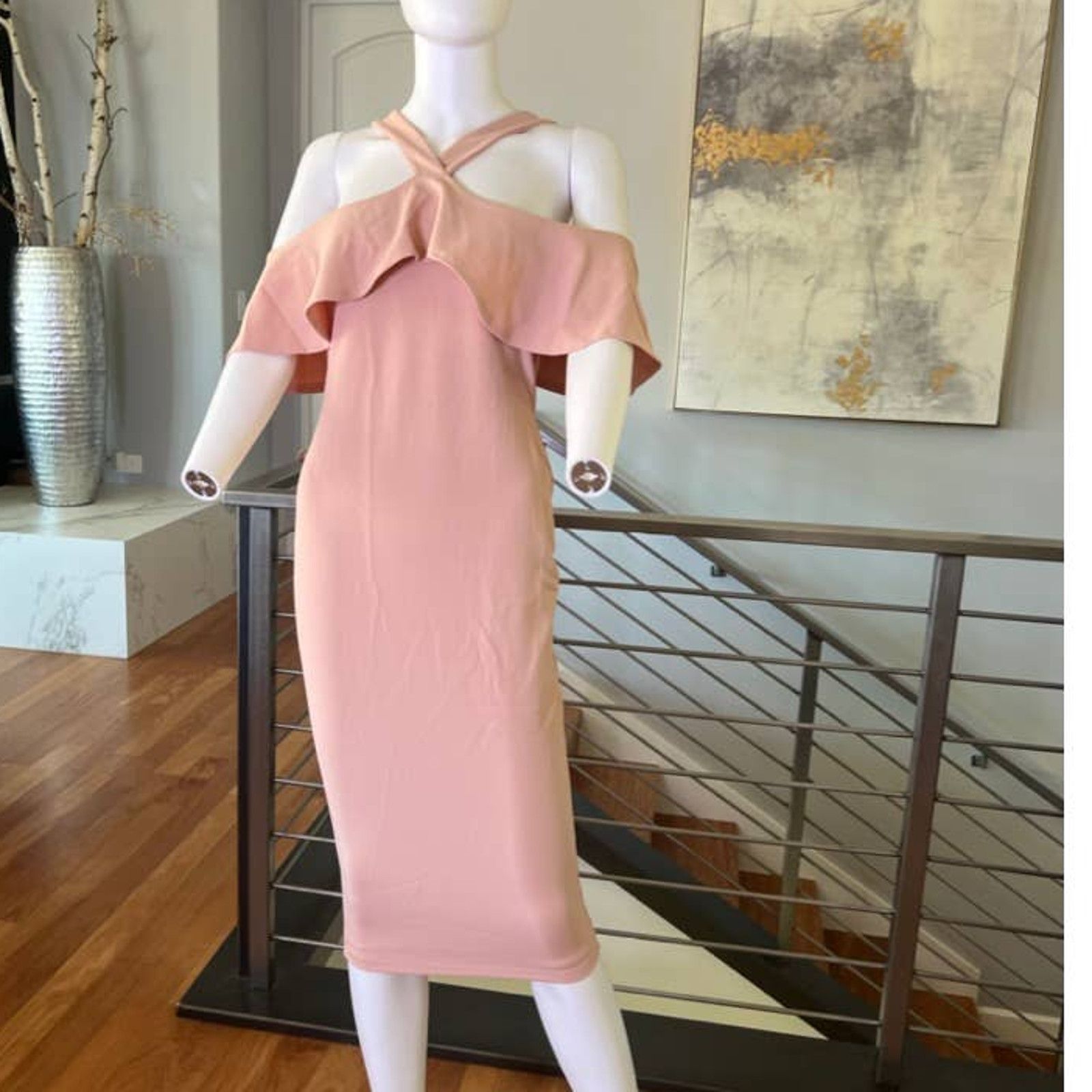 image of Nookie Hermosa Midi Dress In Pink Blush - Small, Women's