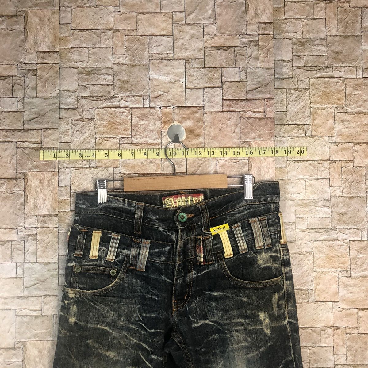 Japanese Brand Antful Double Waist Blue rare Denim Pants #A364 Size US 31 - 4 Thumbnail